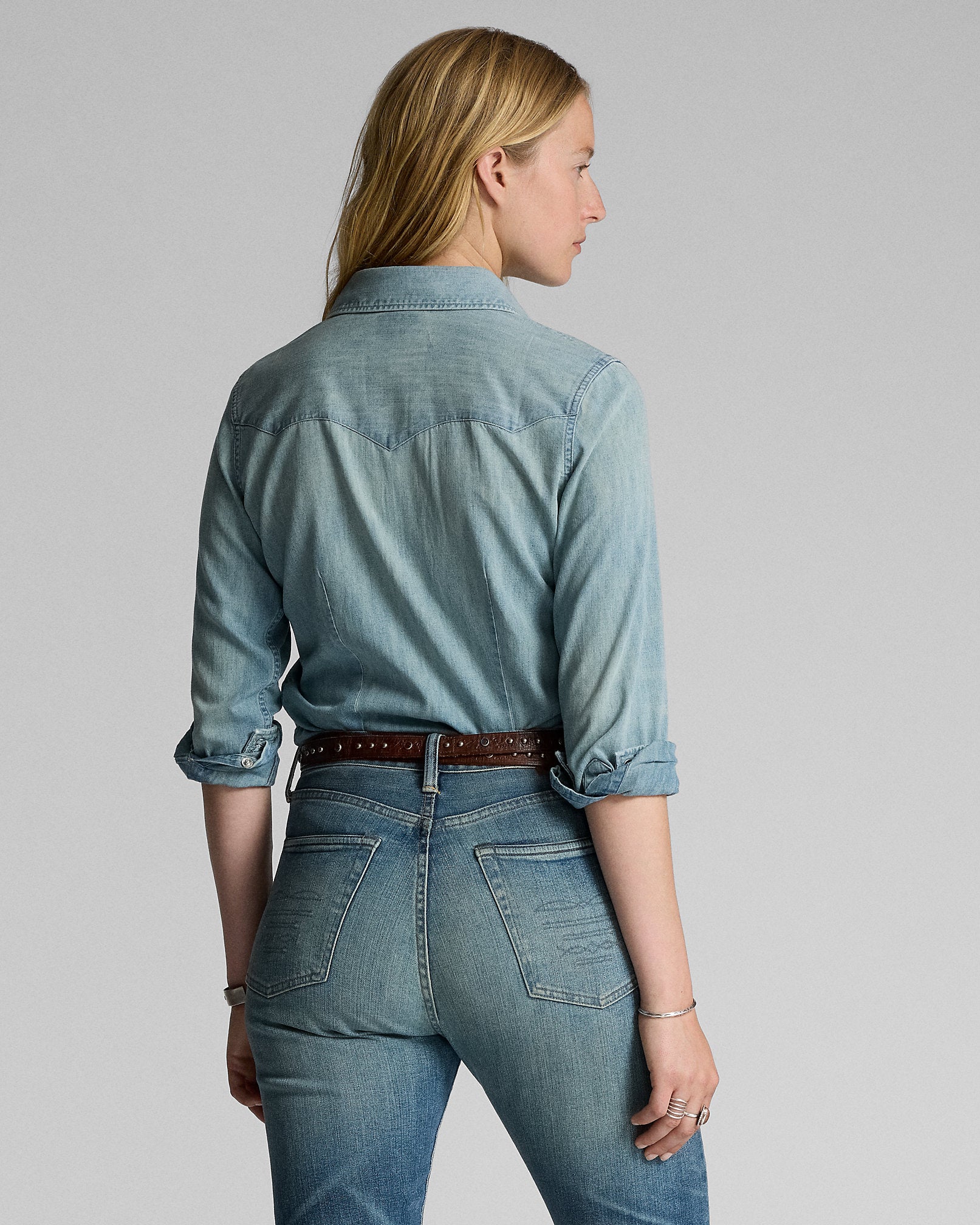 RRL Indigo Denim Western Shirt