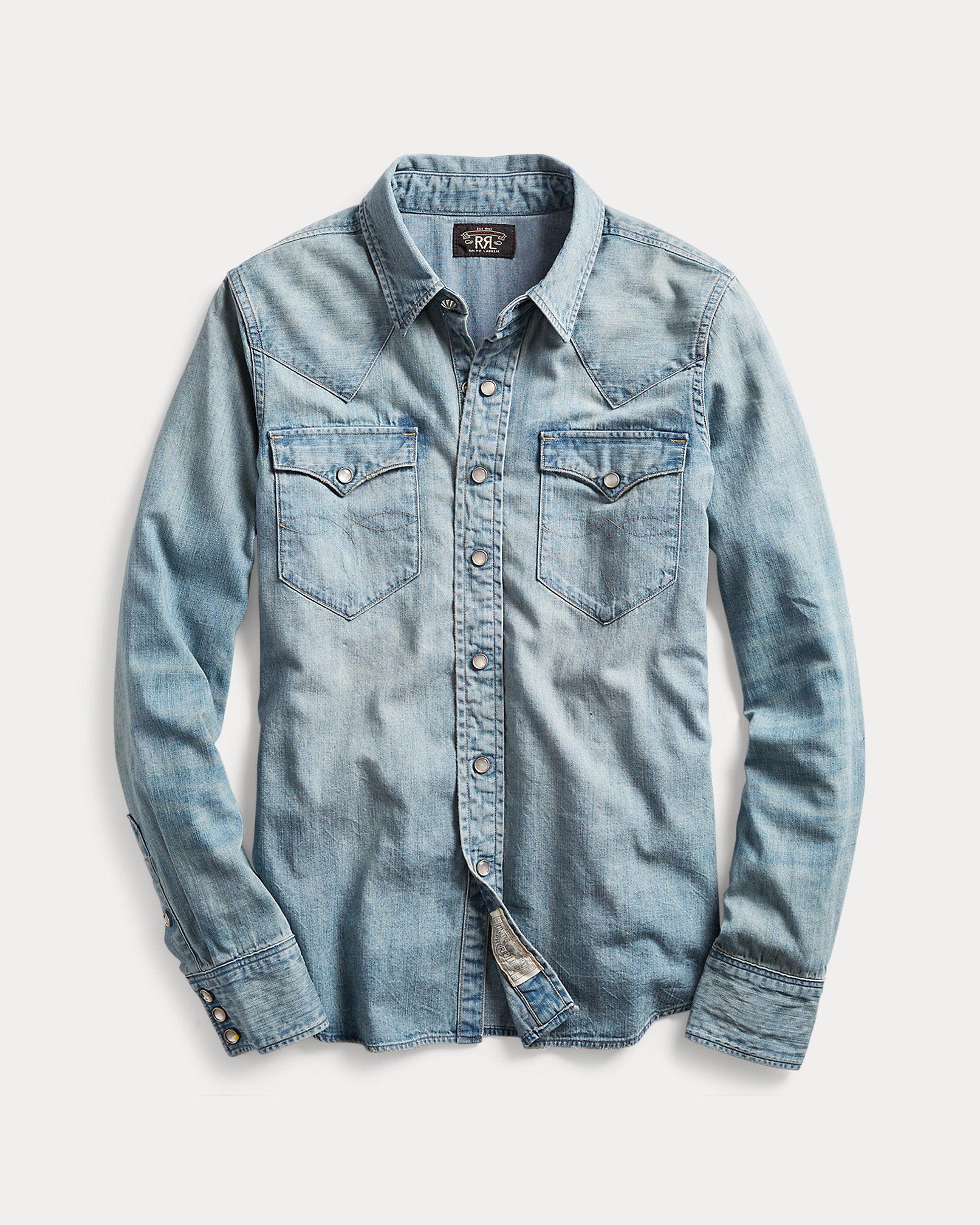 RRL Indigo Denim Western Shirt