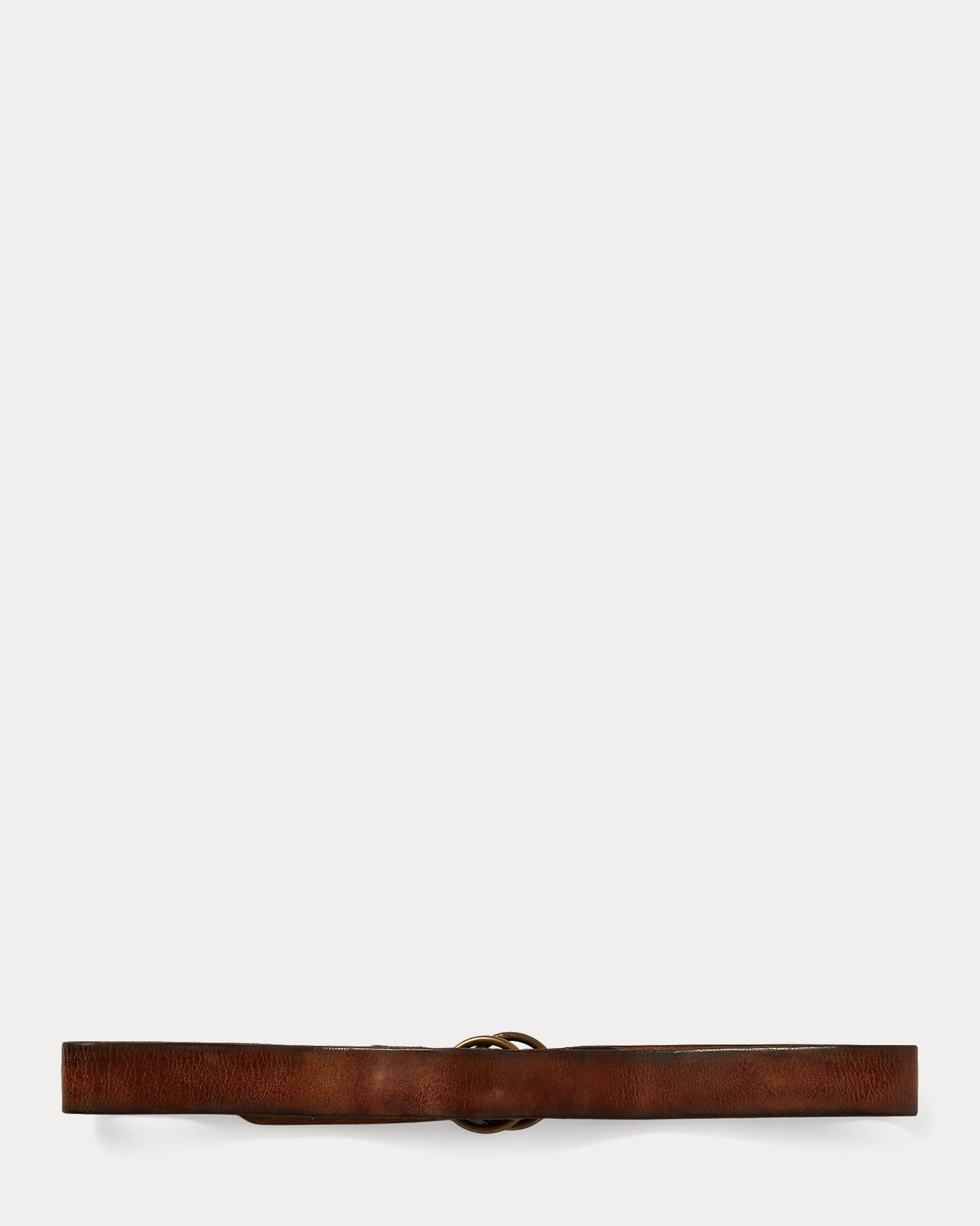 Distressed Leather Double–O-Ring Belt