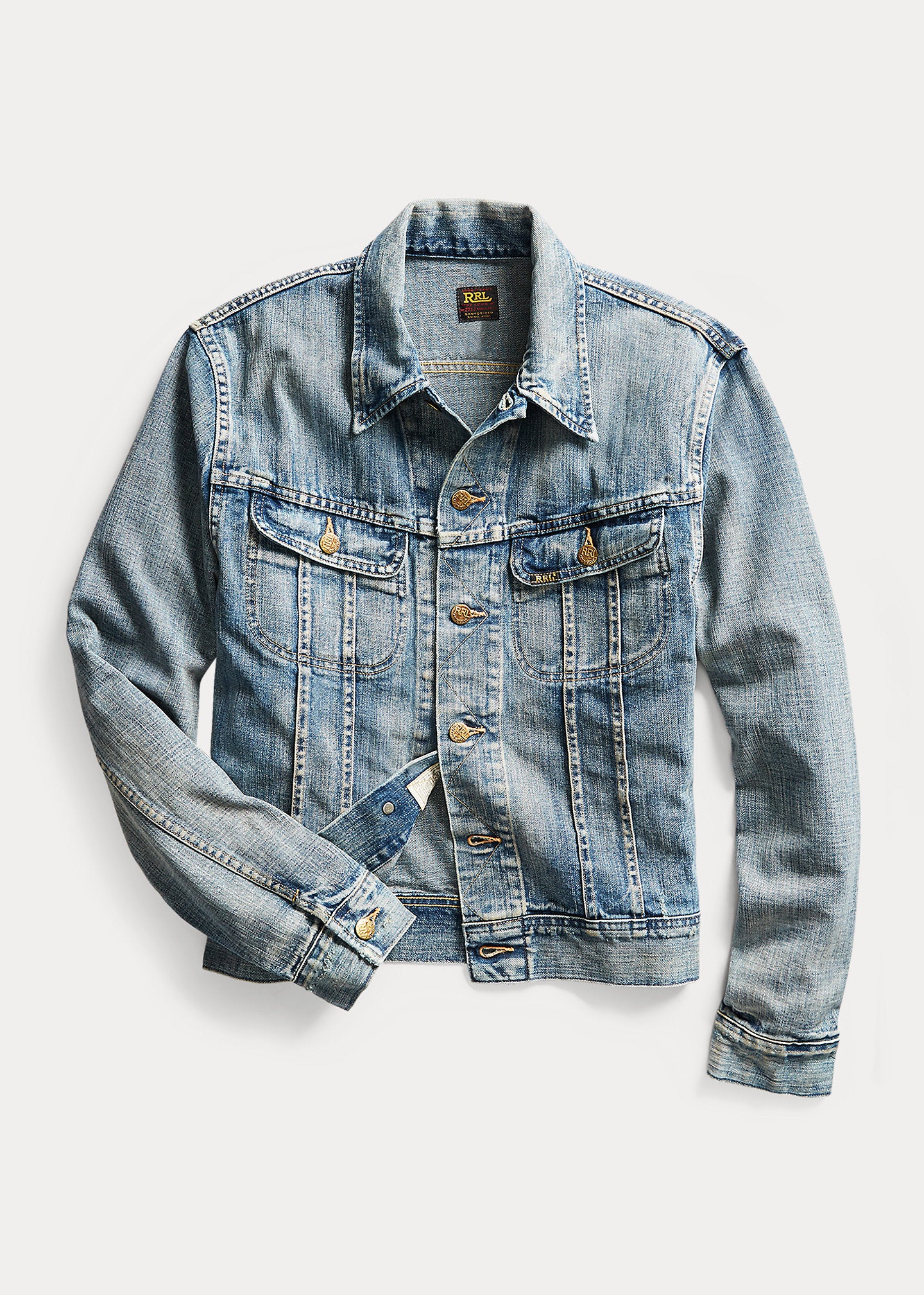 RRL Leeland Indigo Denim Trucker Jacket