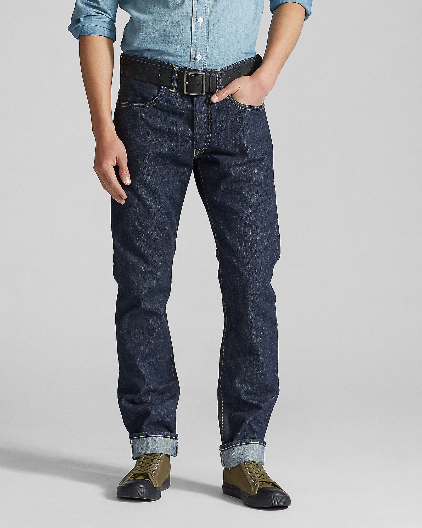 RRL Slim Fit Once-Washed Selvedge Jean