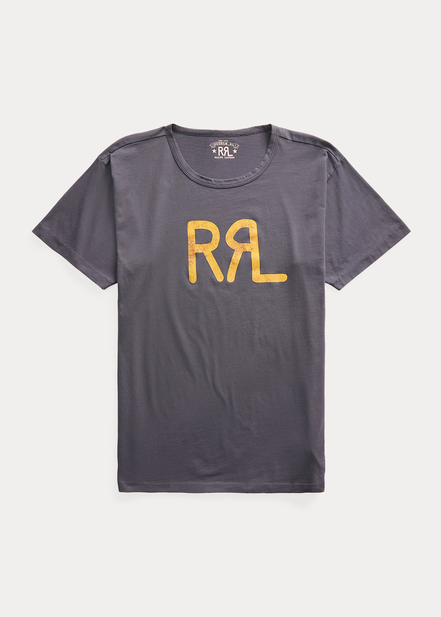 RRL Ranch Logo T-Shirt - Faded Navy/Gray