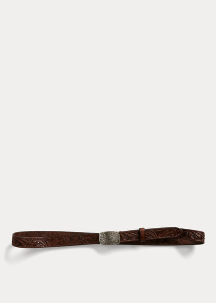 Hand-Tooled Leather Belt