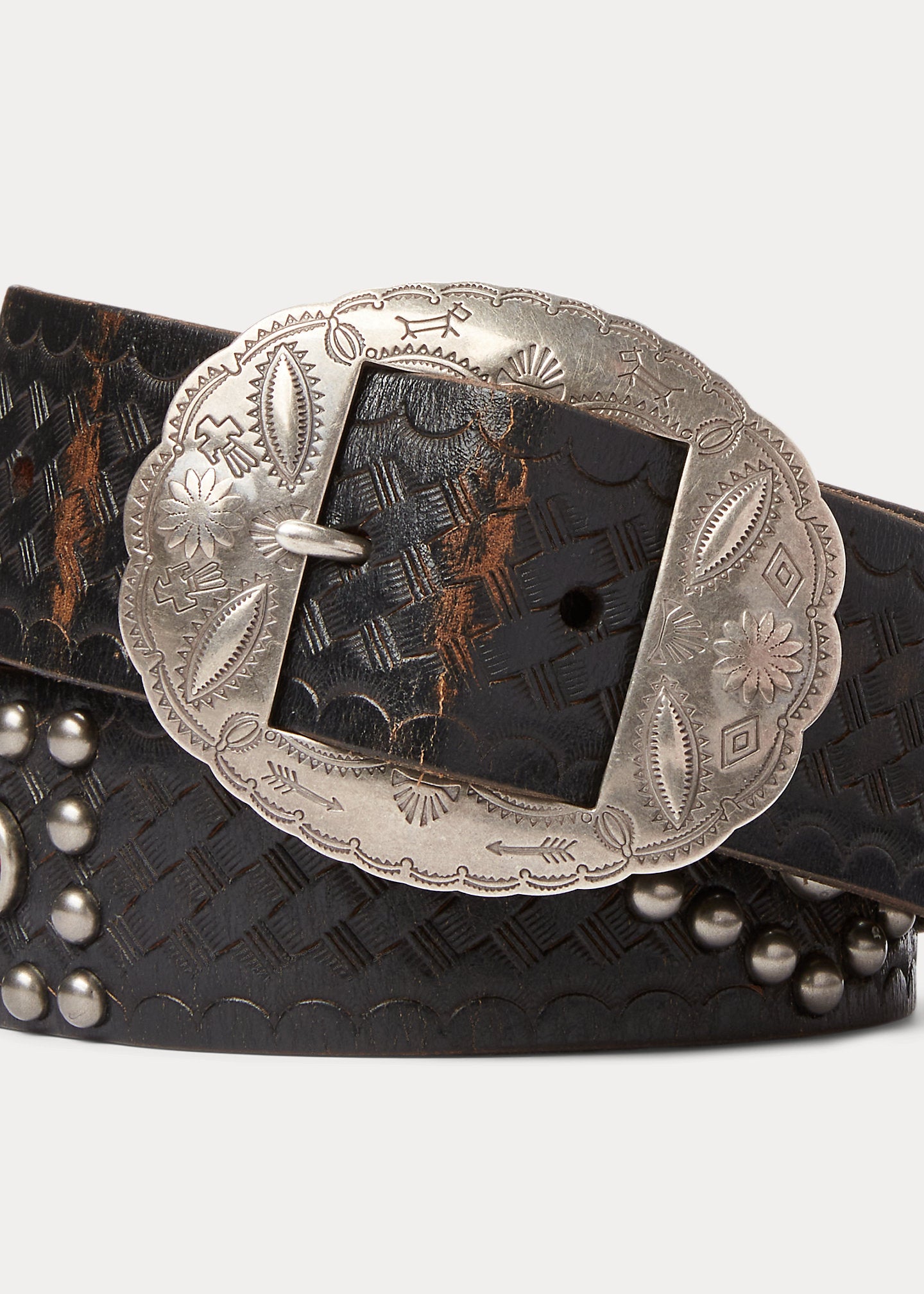 RRL Studded Leather Belt