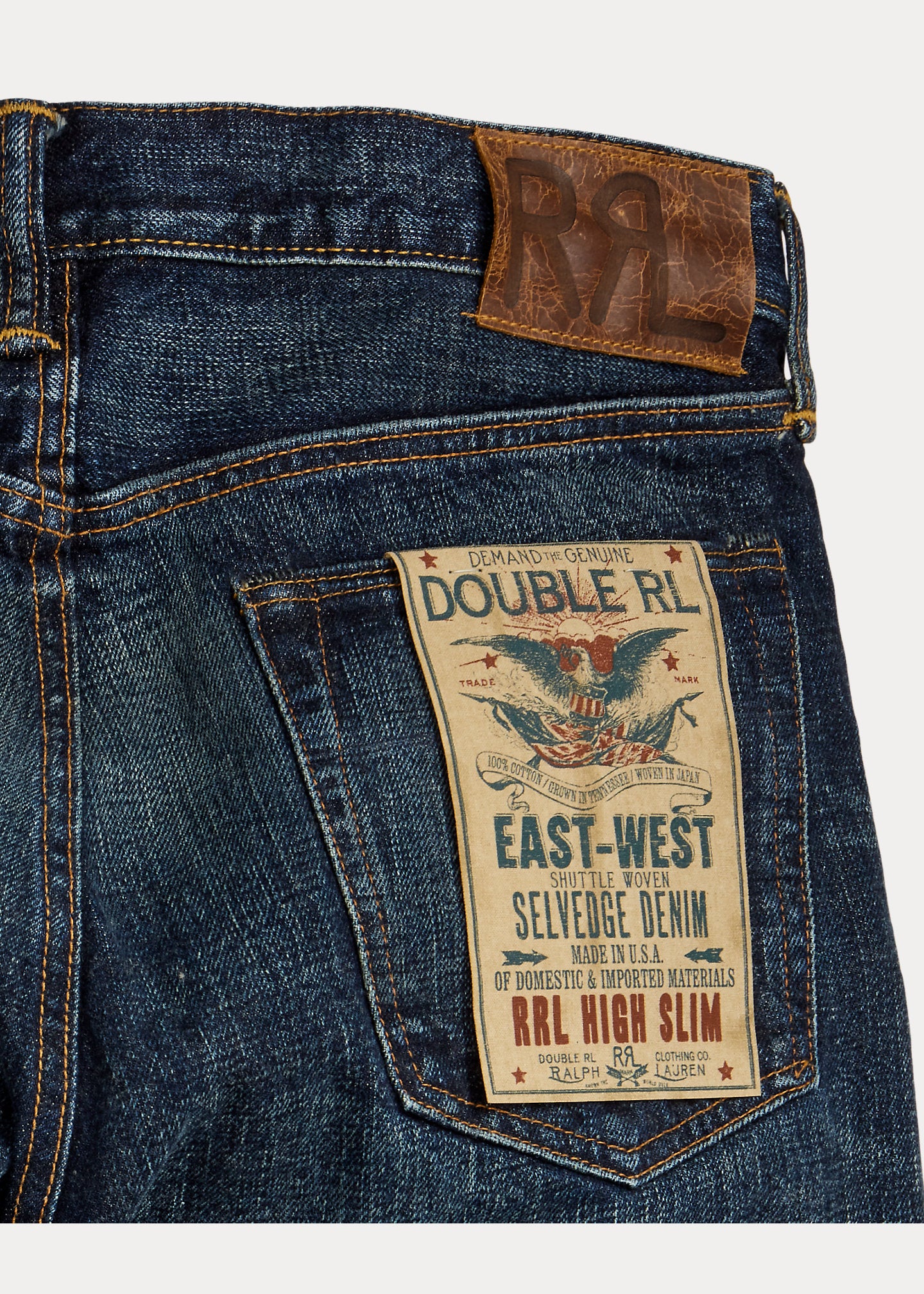 RRL High Slim Bayview Selvedge Jean