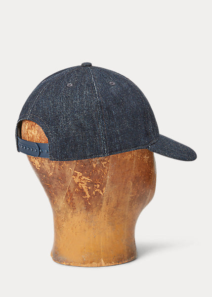 RRL Winged-Logo Denim Ball Cap