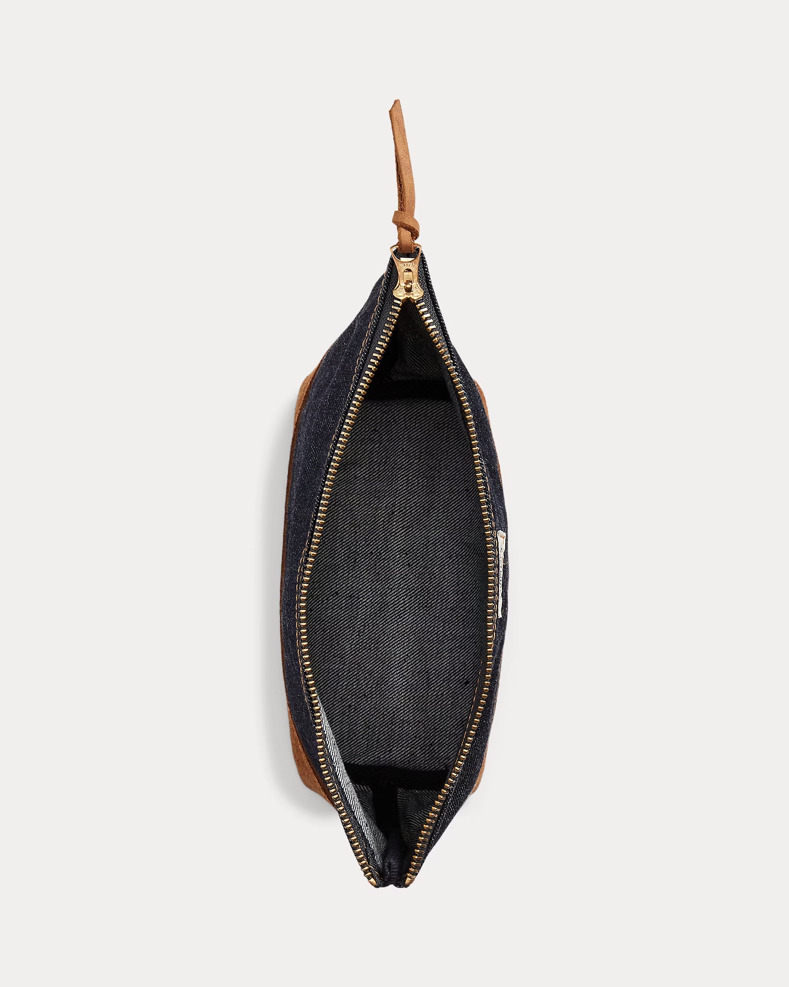 RRL Suede-Trim Indigo Denim Pouch