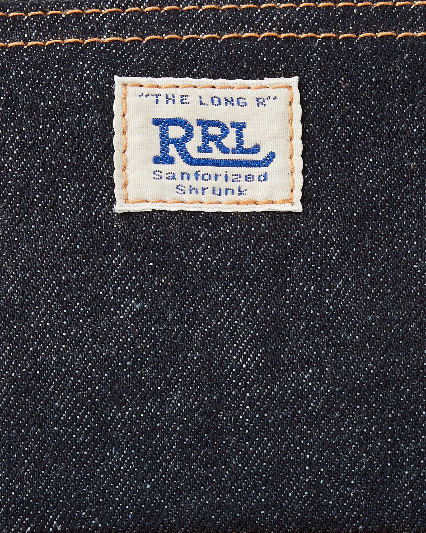 RRL Suede-Trim Indigo Denim Pouch