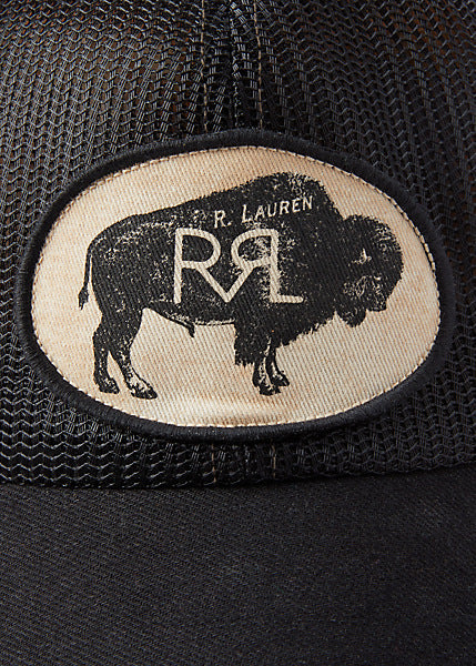 RRL Buffalo-Patch Mesh Trucker Cap