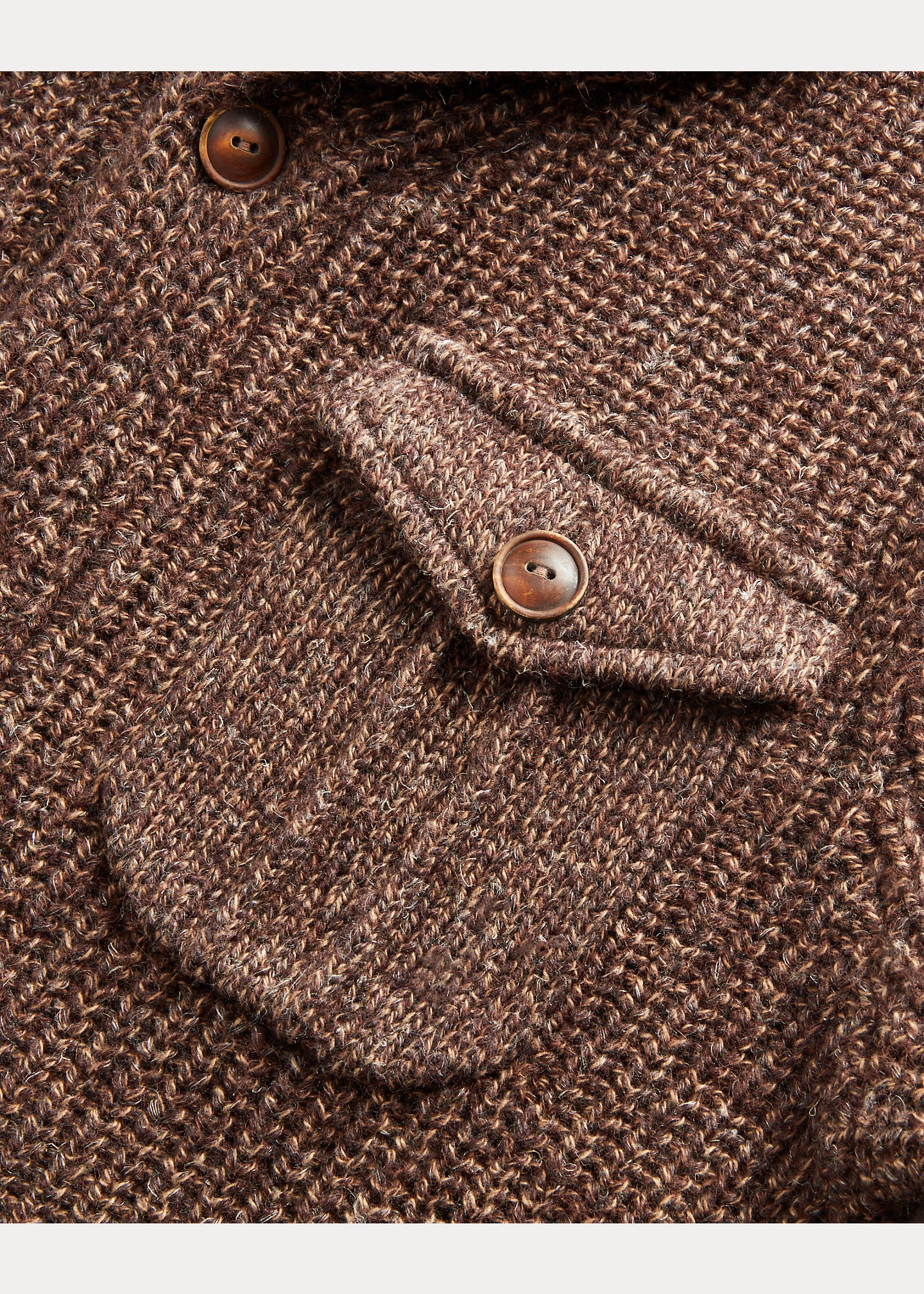 RRL Suede-Trim Marled Shawl Cardigan