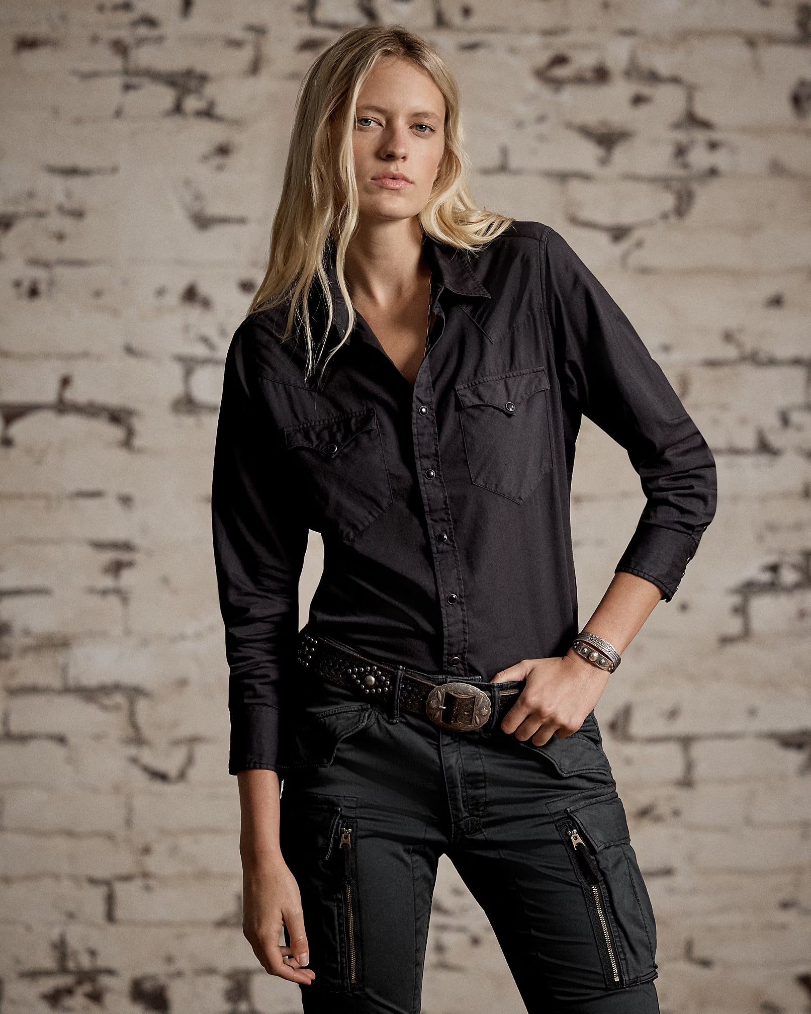 RRL Cotton Twill Western Shirt