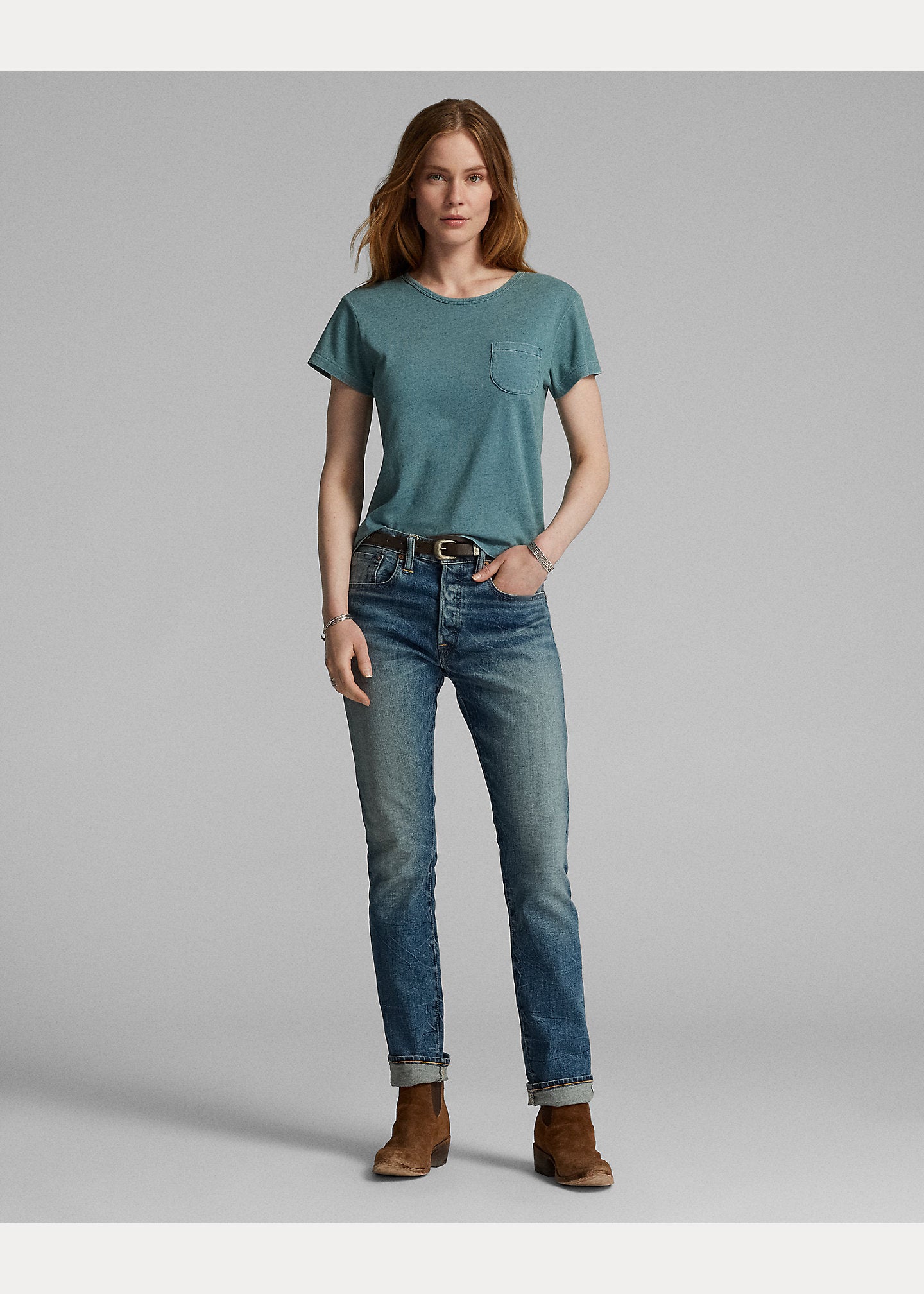 RRL Cotton-Linen Pocket Tee