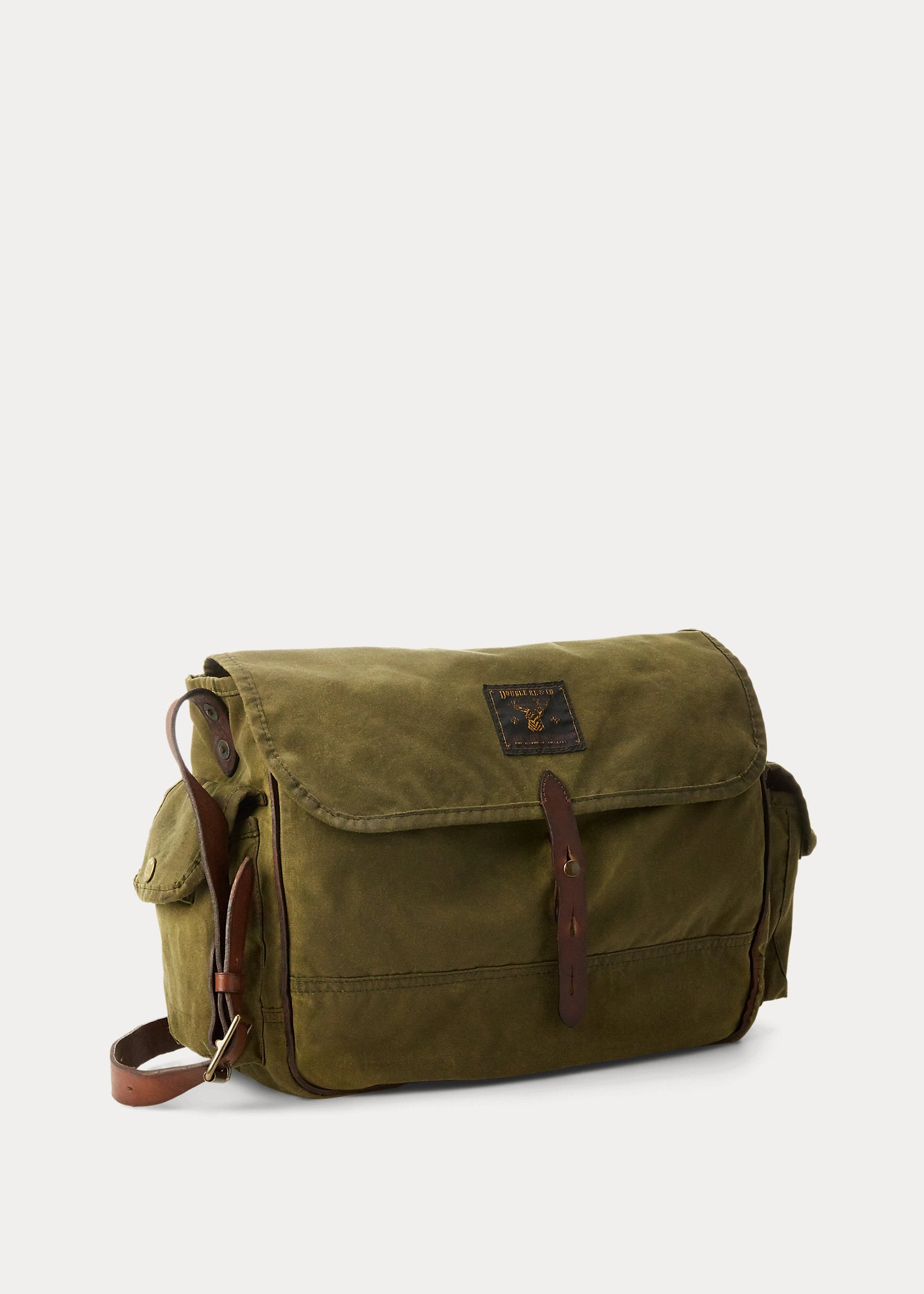 RRL OIL CLOTH/LEATHER AMMUNITION MESSENGER BAG RRL OIL CLOTH/LEATHER AMMUNITION MESSENGER BAG