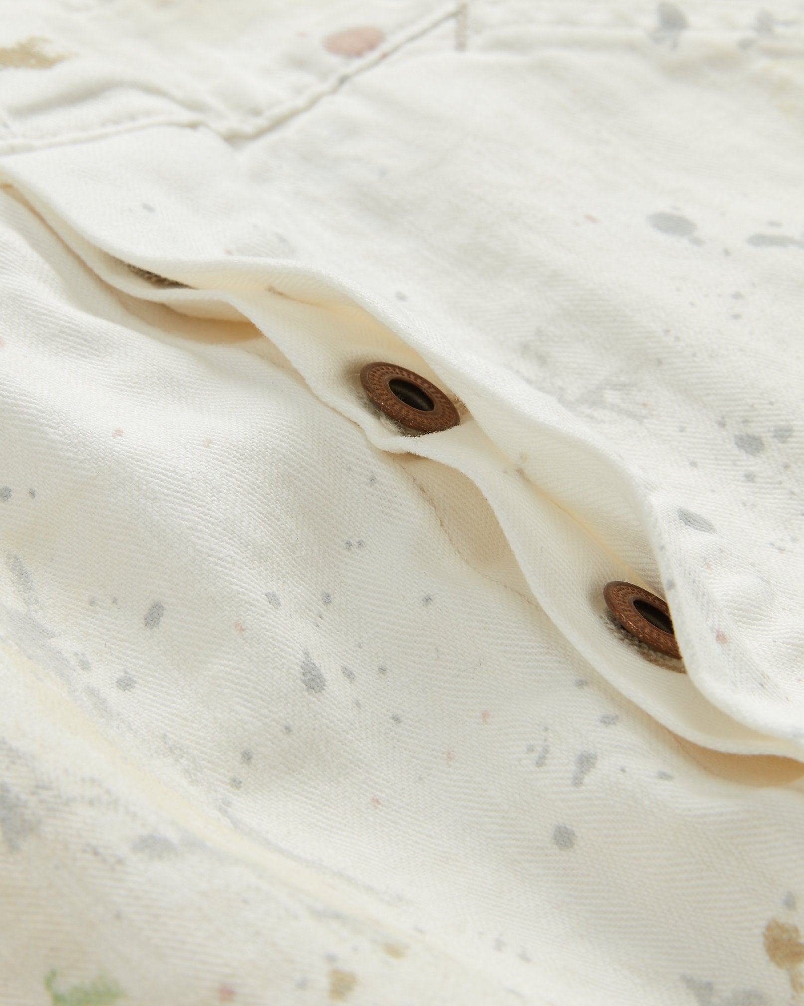Paint-Splatter Linen-Cotton Overall
