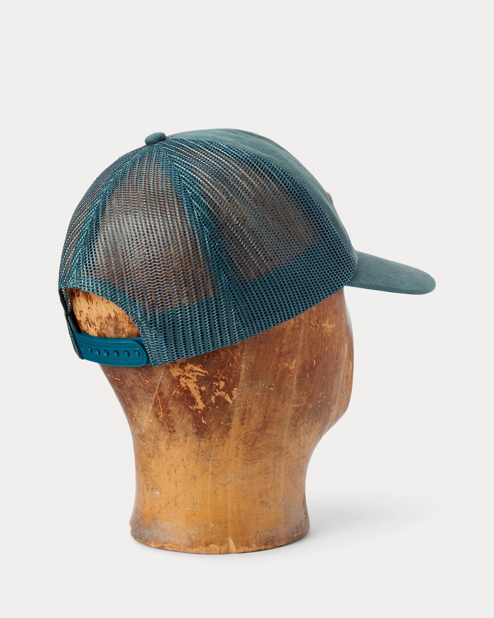 RRL Logo-Patch Twill Trucker Cap - Gas Station Green