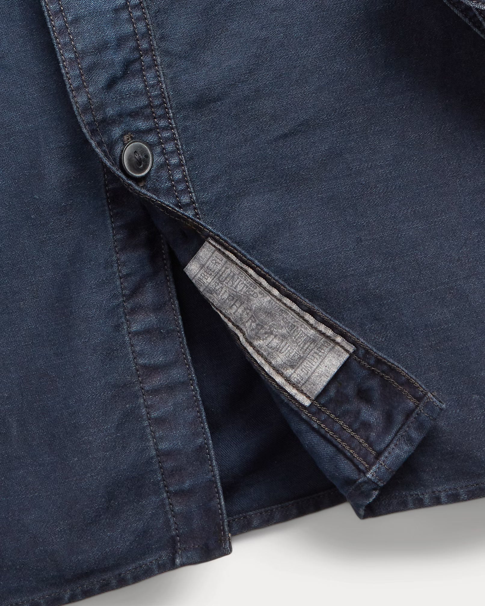 RRL Indigo Cotton-Linen Sateen Workshirt