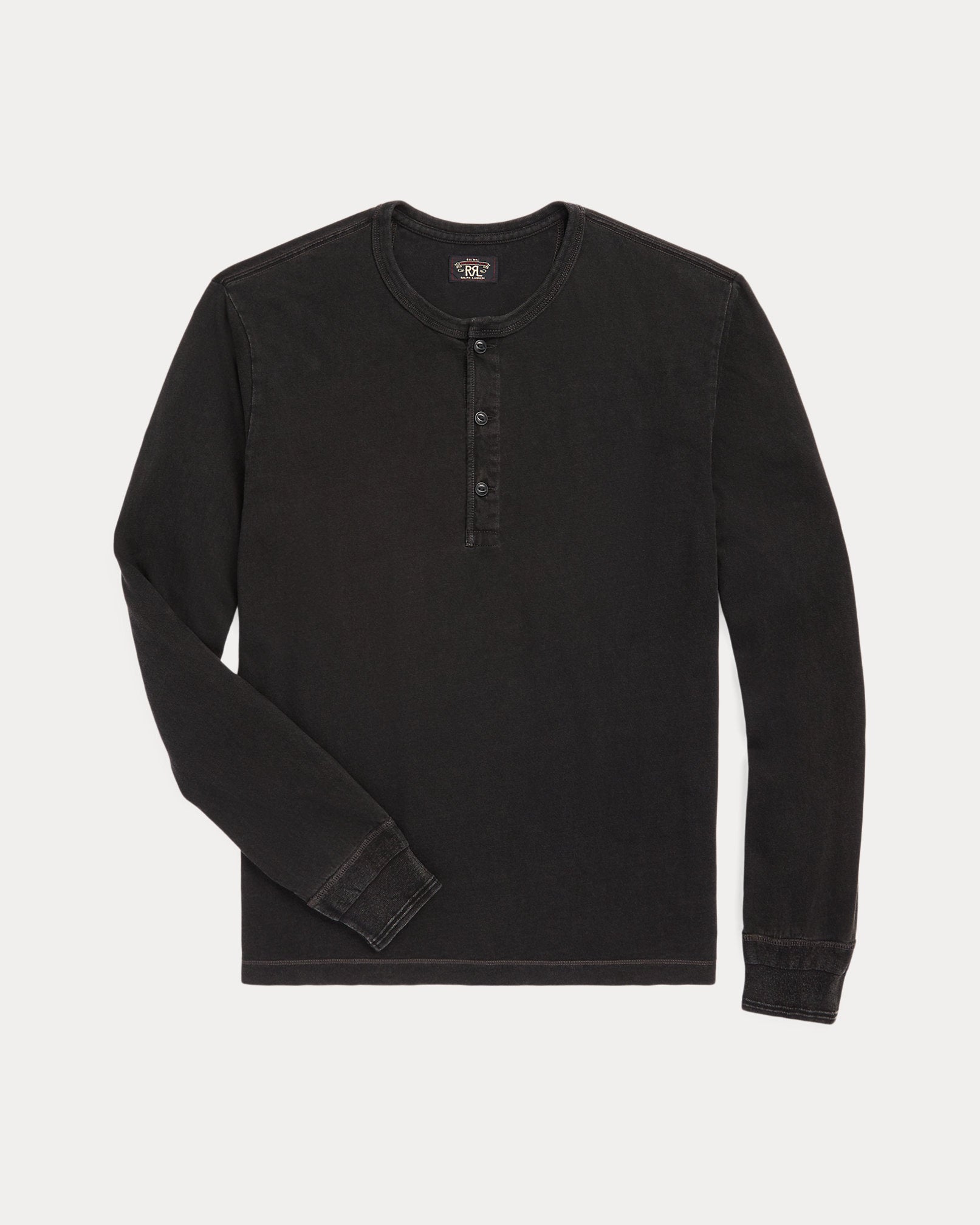 RRL Indigo Jersey Henley Shirt