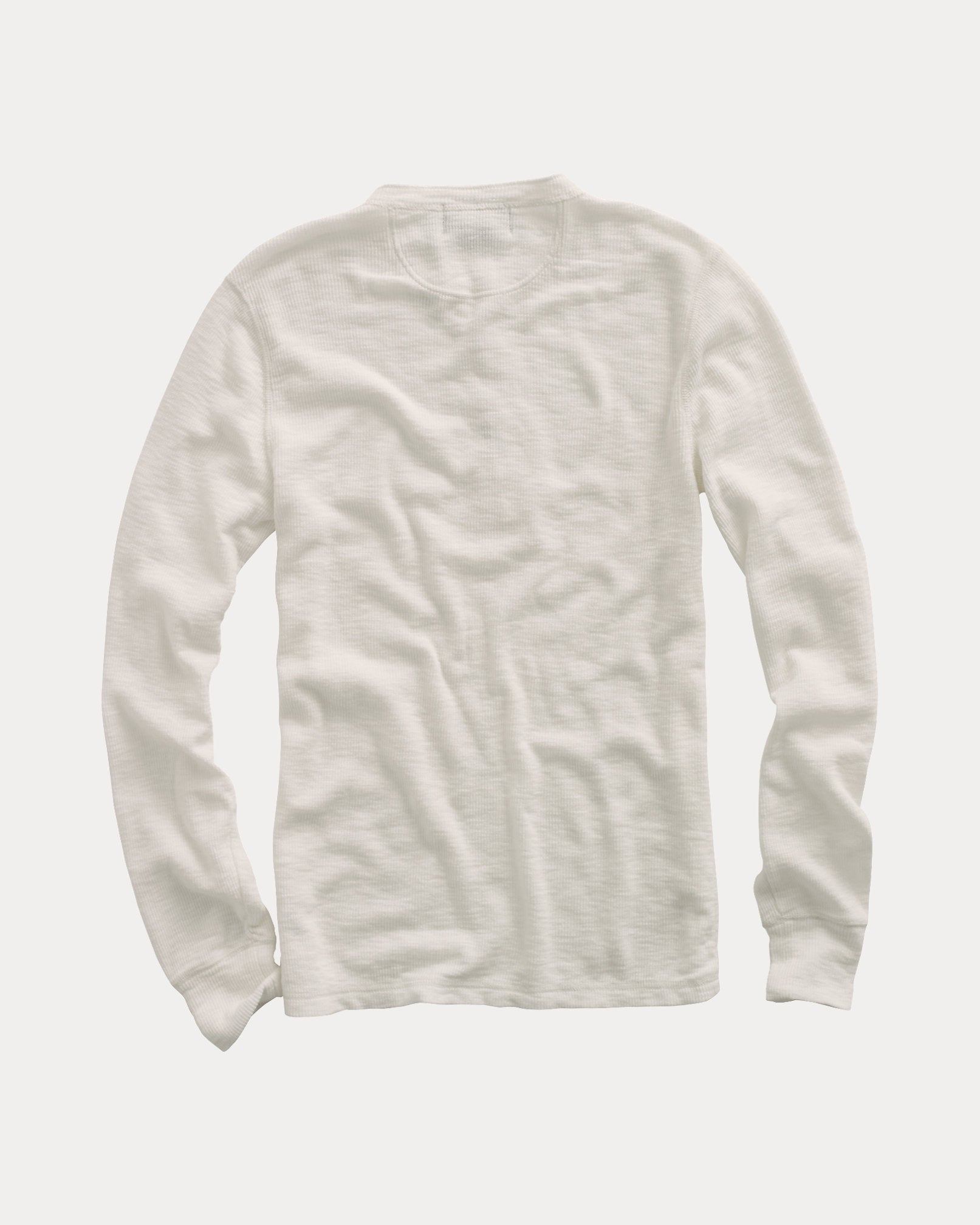 RRL Waffle-Knit Henley Shirt - Paper White