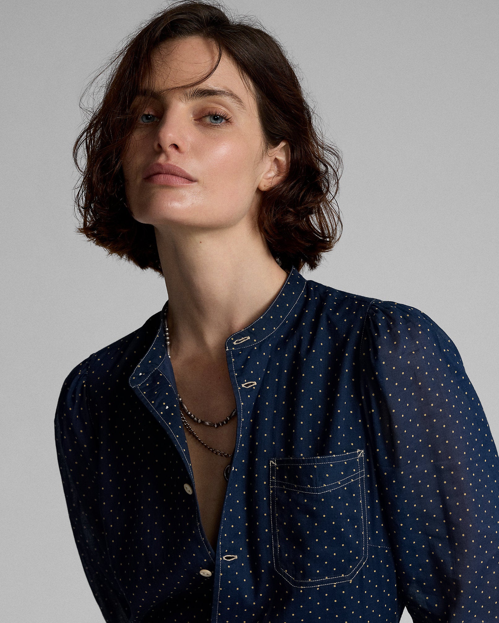 RRL Polka-Dot-Print Cotton Voile Dress