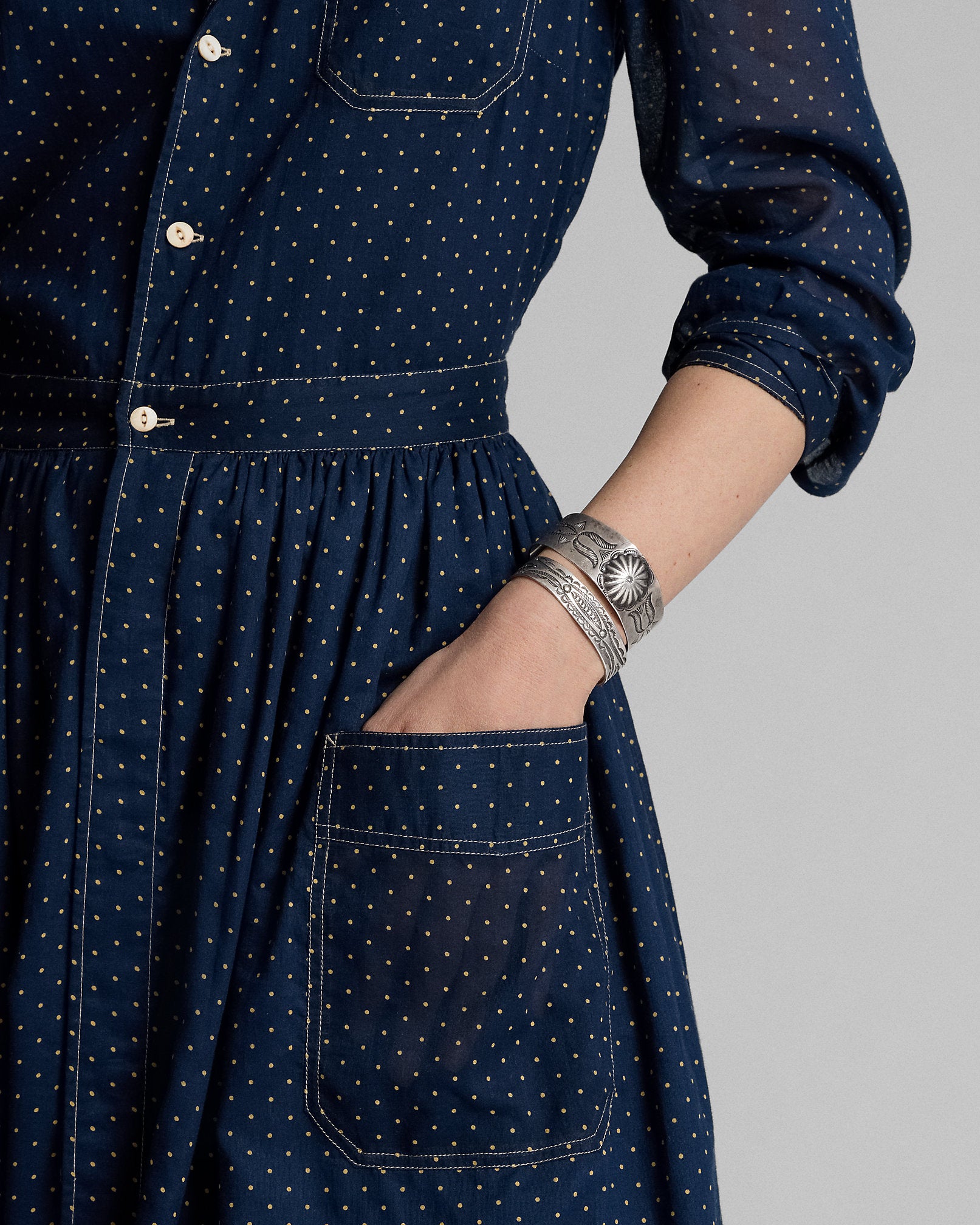 RRL Polka-Dot-Print Cotton Voile Dress
