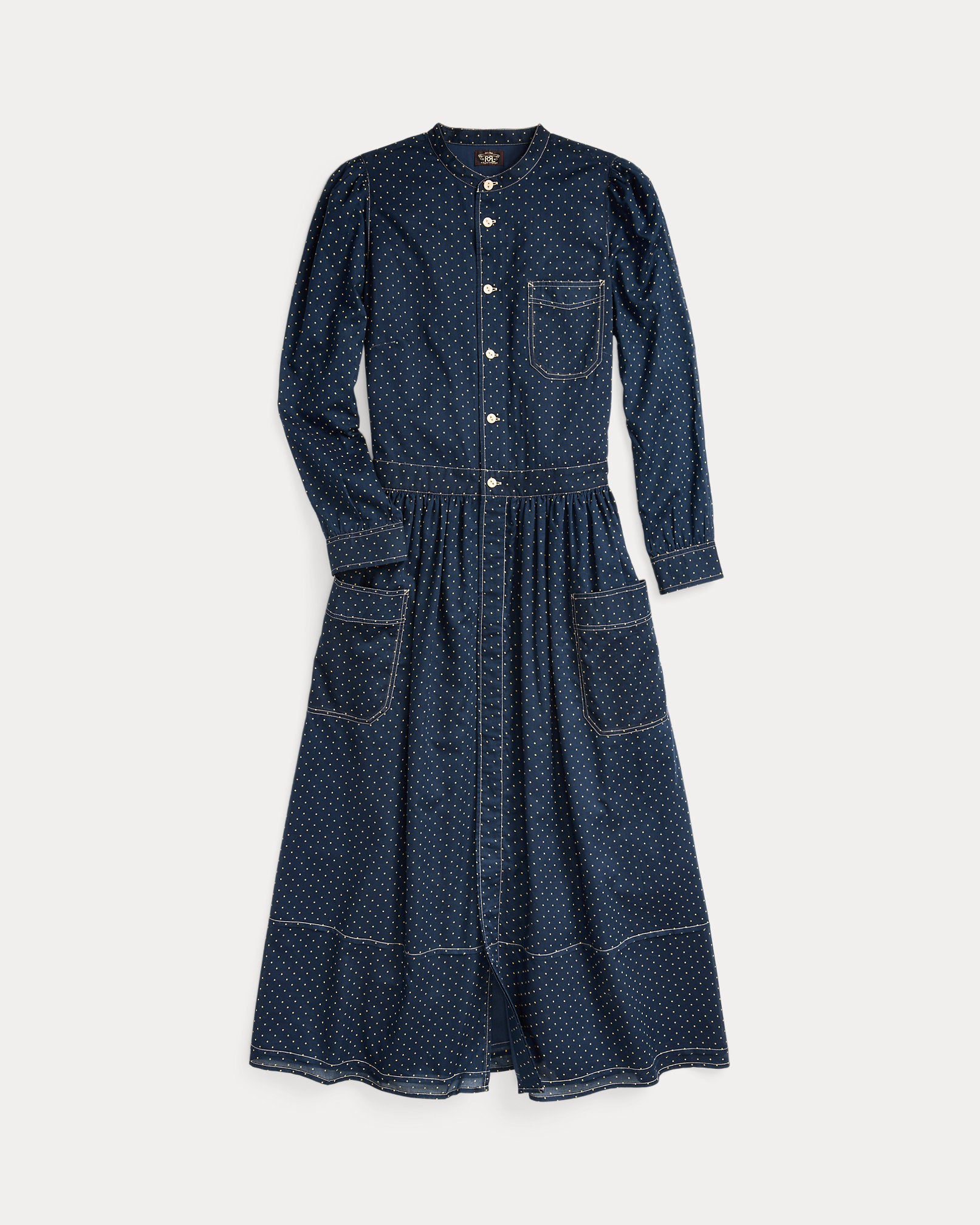 RRL Polka-Dot-Print Cotton Voile Dress