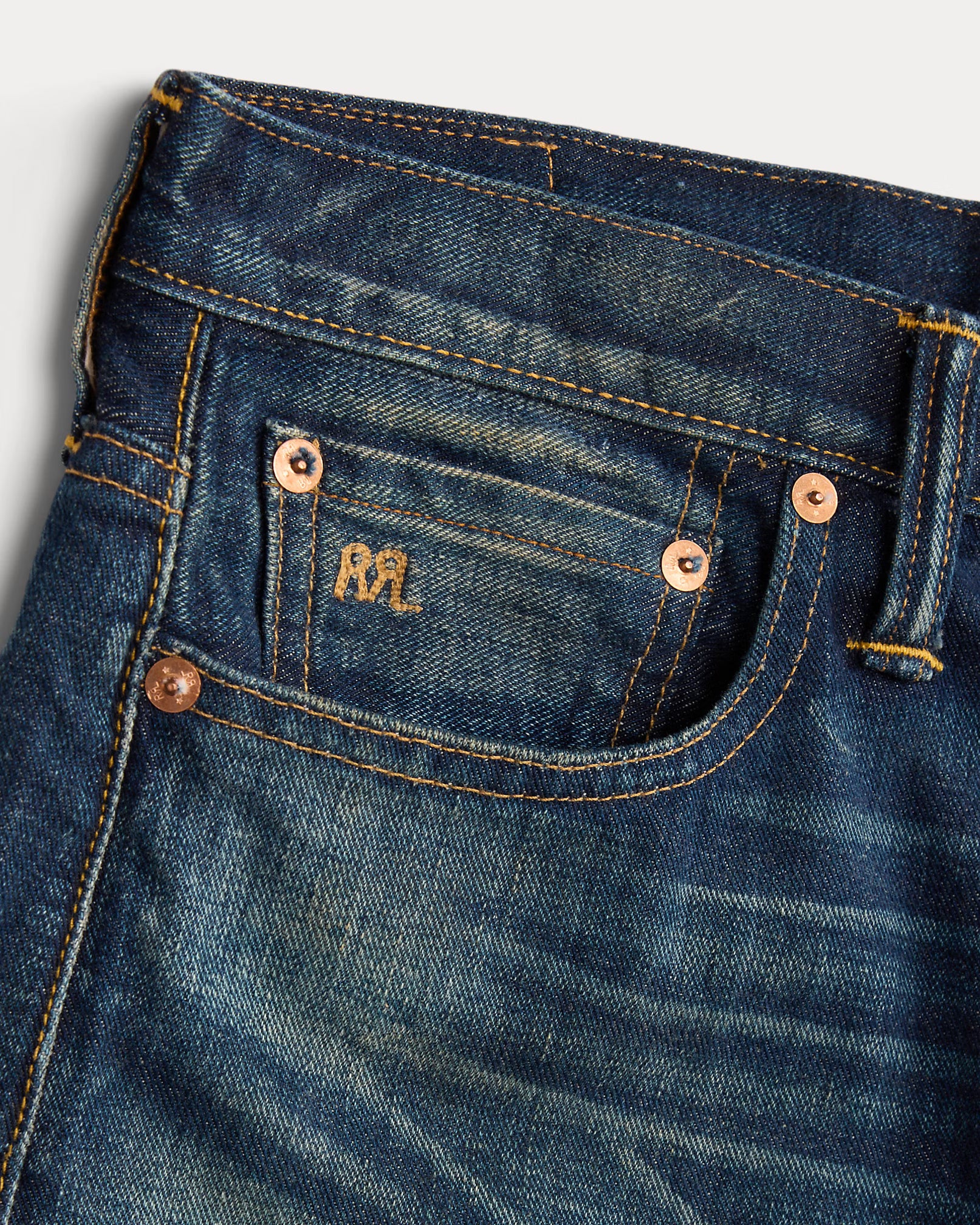 RRL Vintage Wide Fit Distressed Kenley Jean