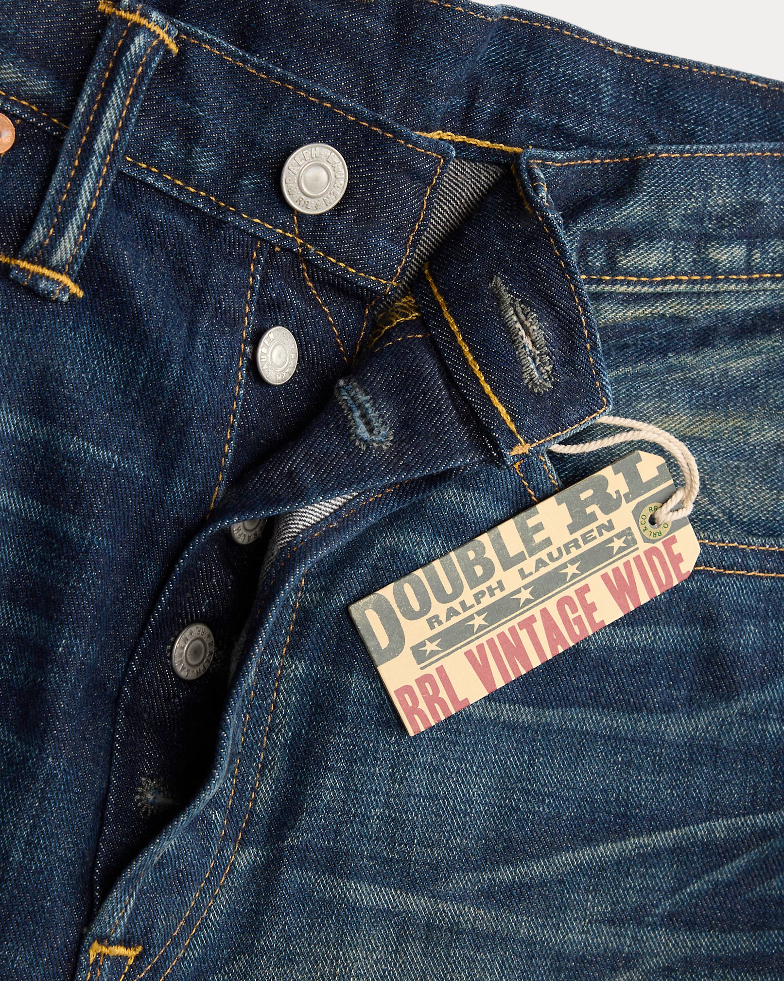 RRL Vintage Wide Fit Distressed Kenley Jean