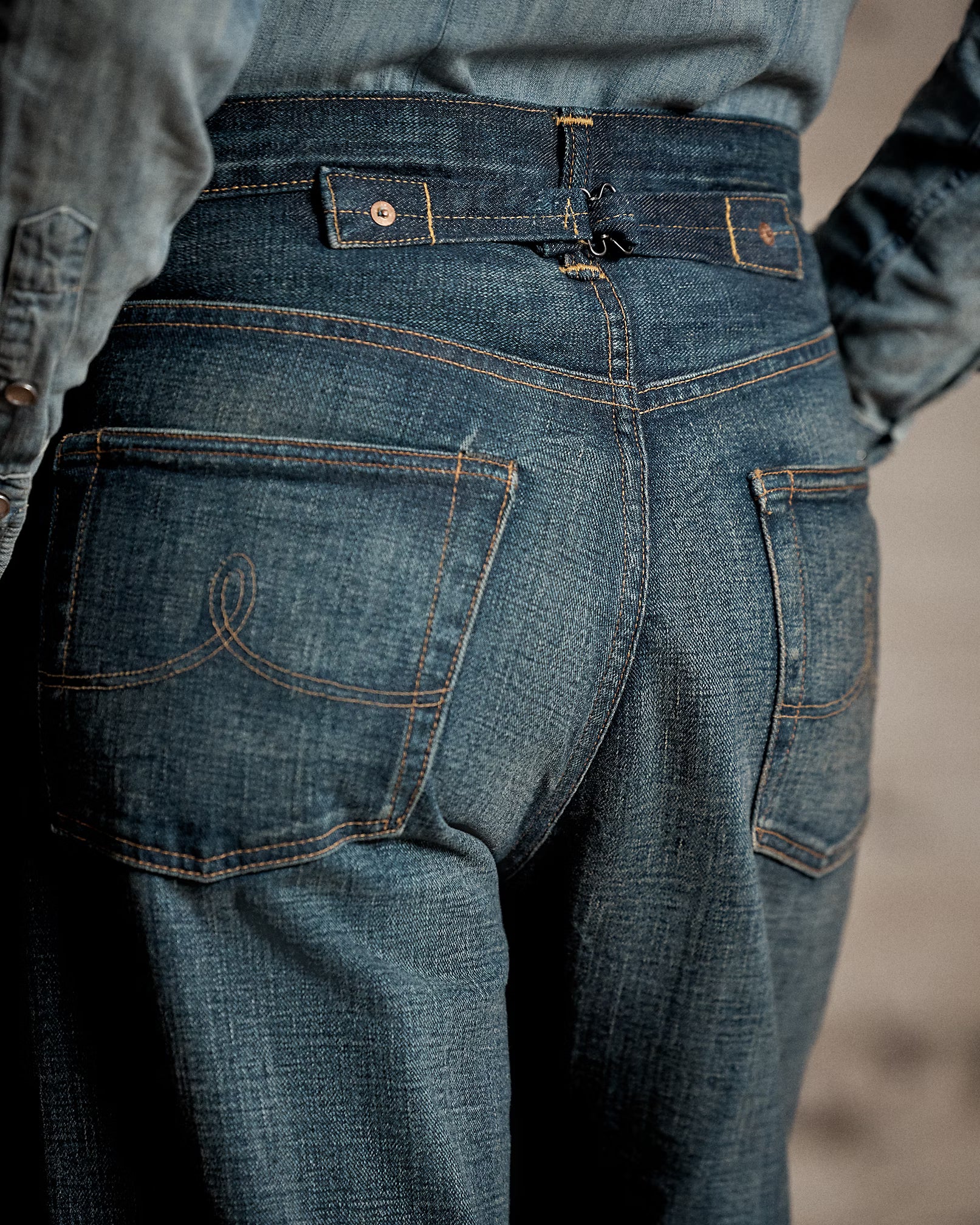 RRL Vintage Wide Fit Distressed Kenley Jean
