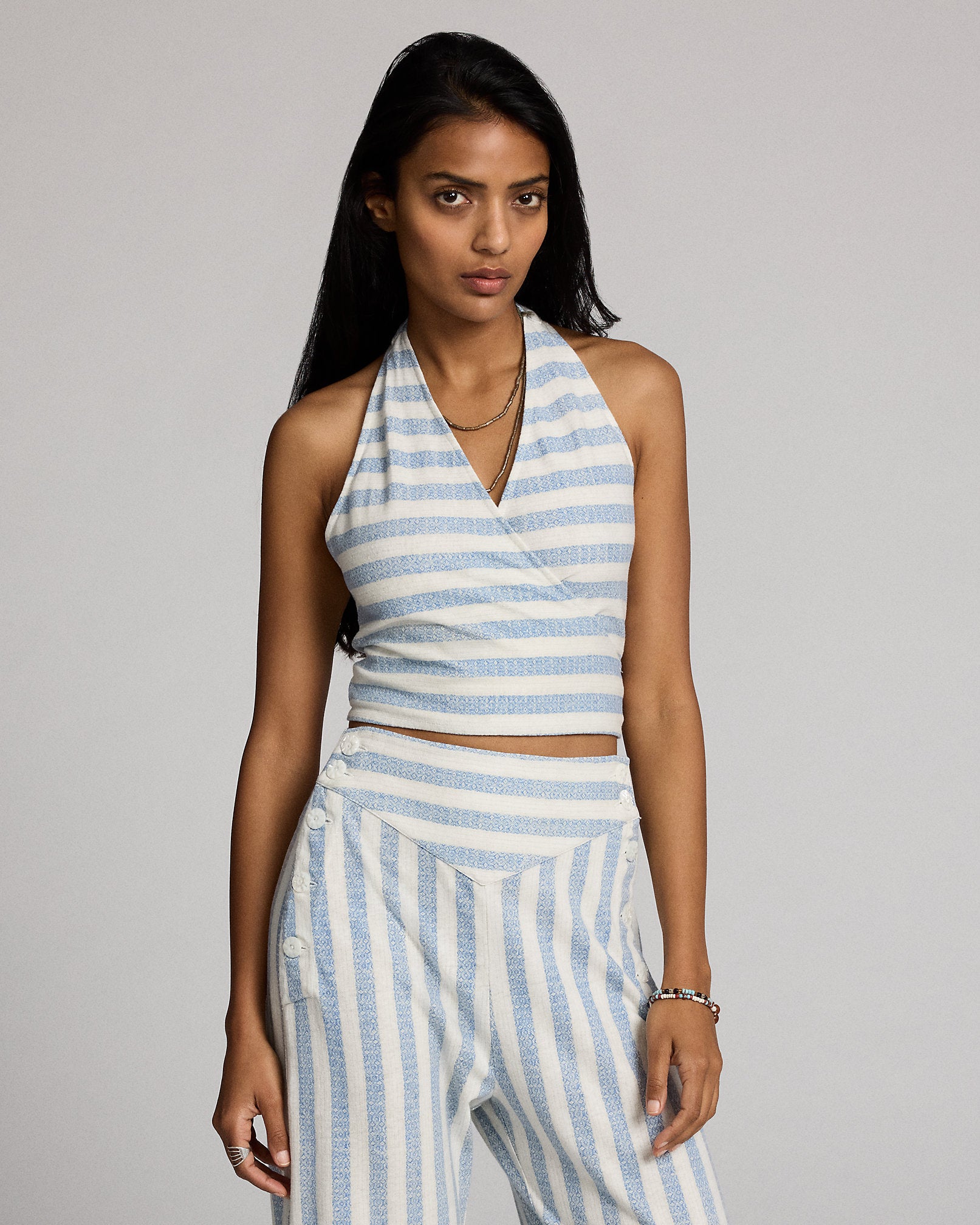 RRL Striped Linen-Cotton Jersey Top
