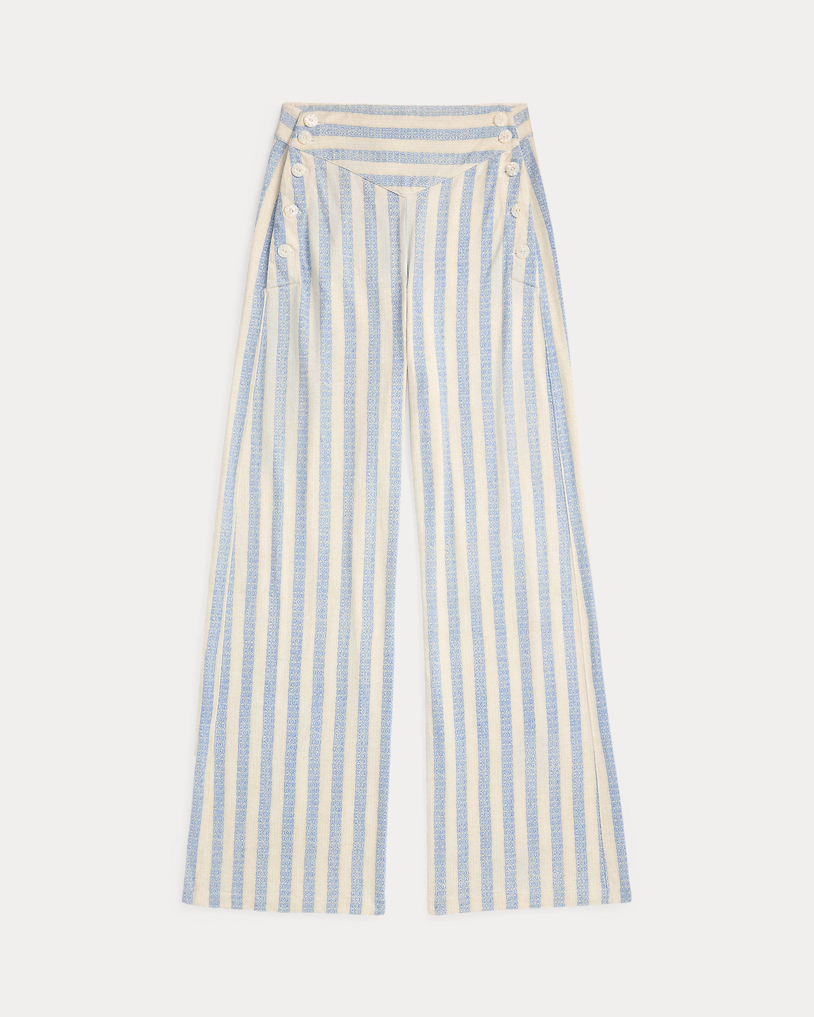RRL Striped Linen-Cotton Jersey Pant