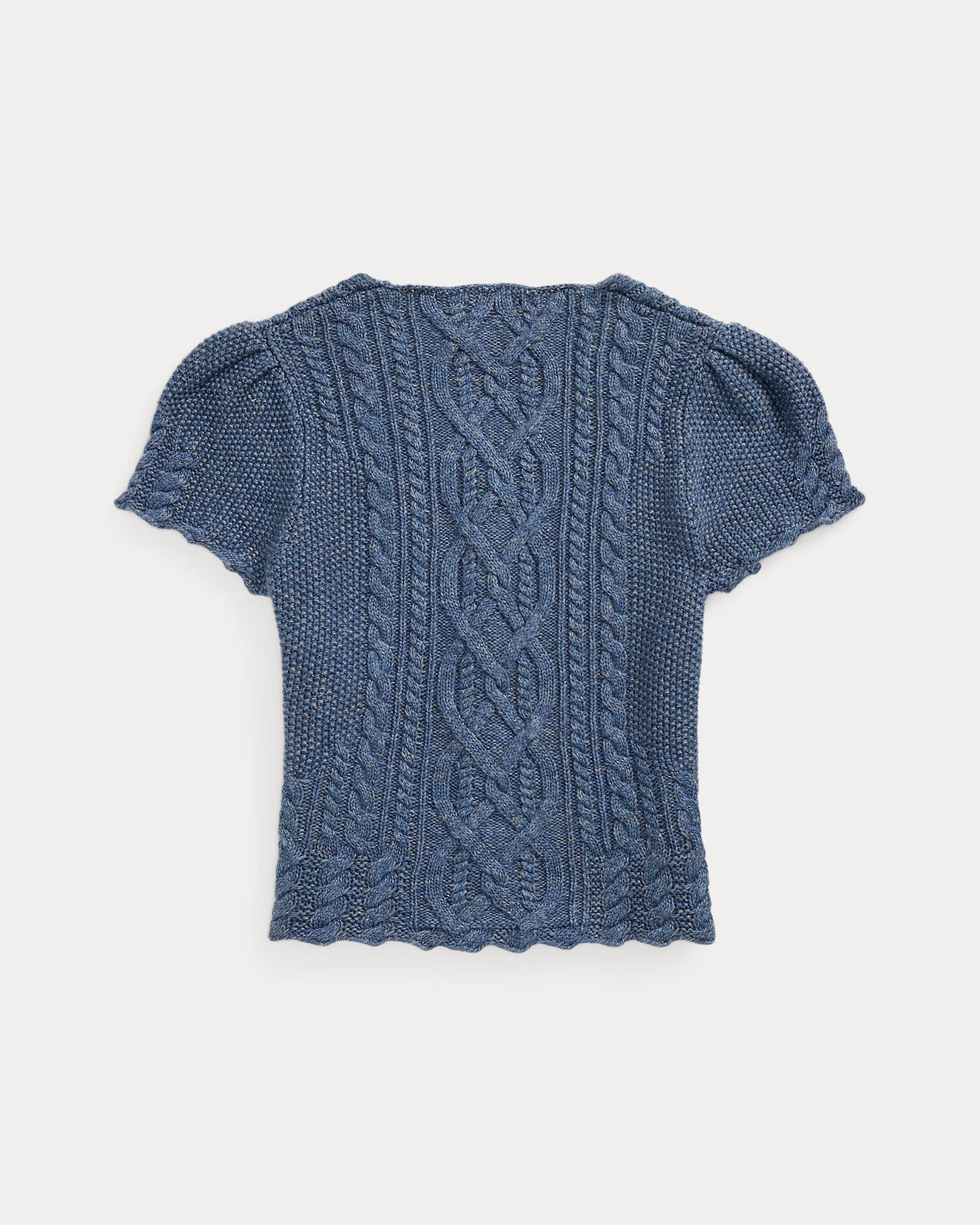 RRL Linen-Blend Cable-Knit Top