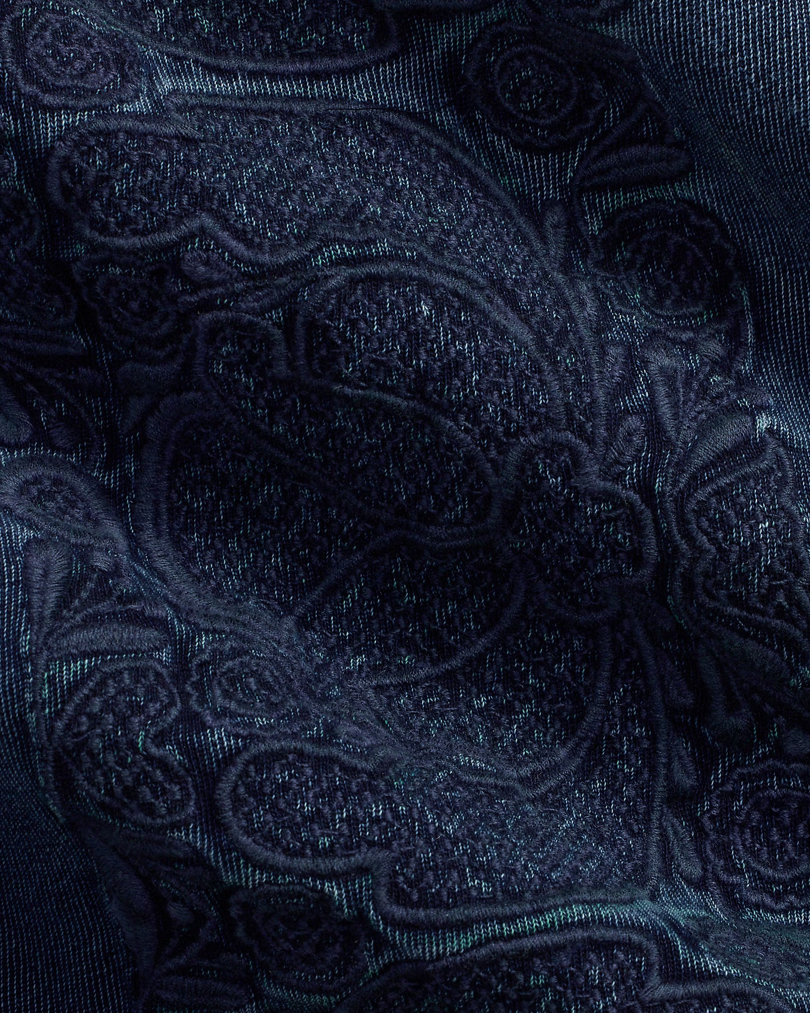 RRL Embroidered Indigo Jersey Duster