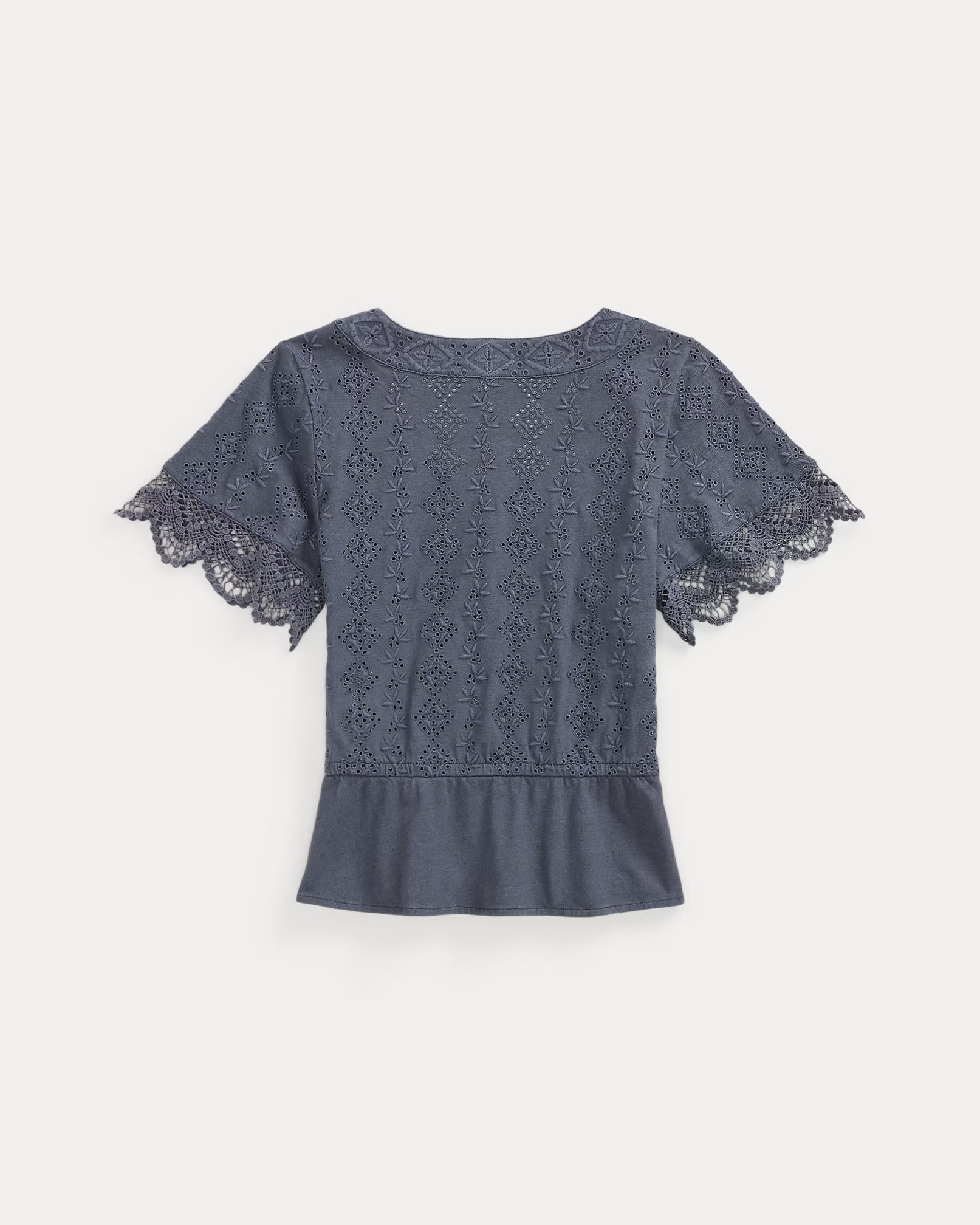 RRL Embroidered Cotton-Linen Jersey Top
