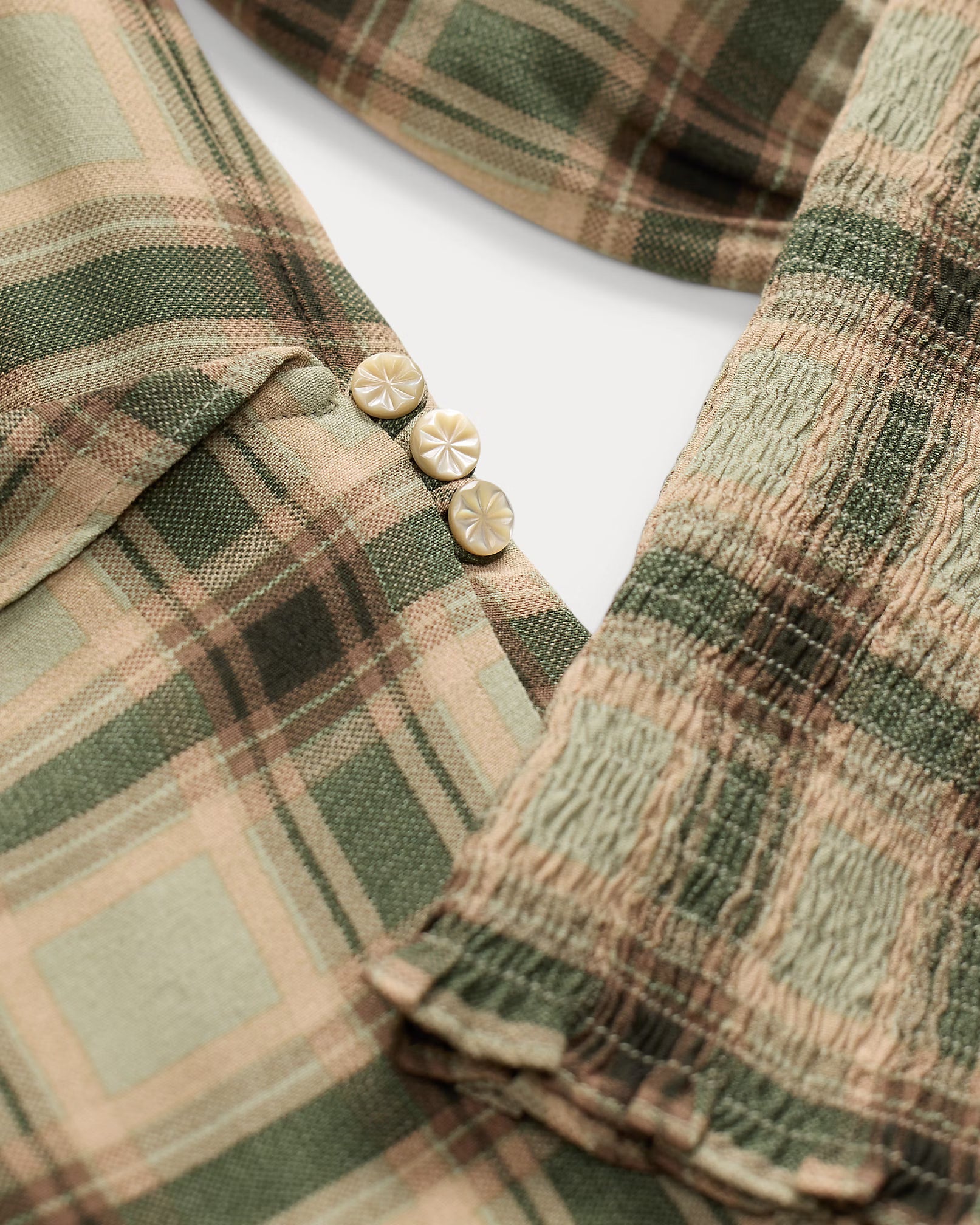 RRL Ombré Plaid Marocain Blouse