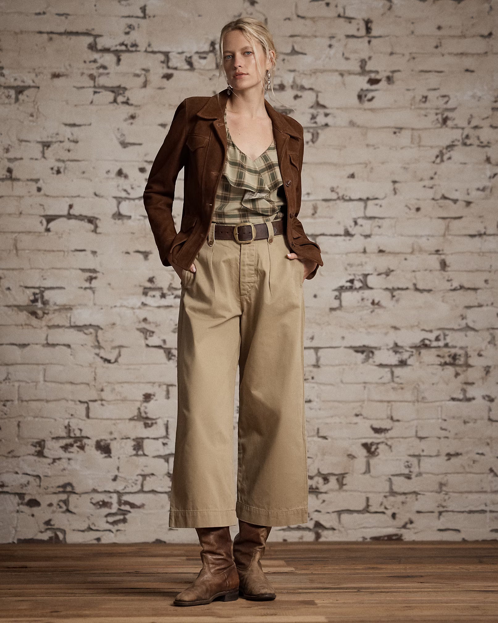 RRL Ombré Plaid Marocain Blouse