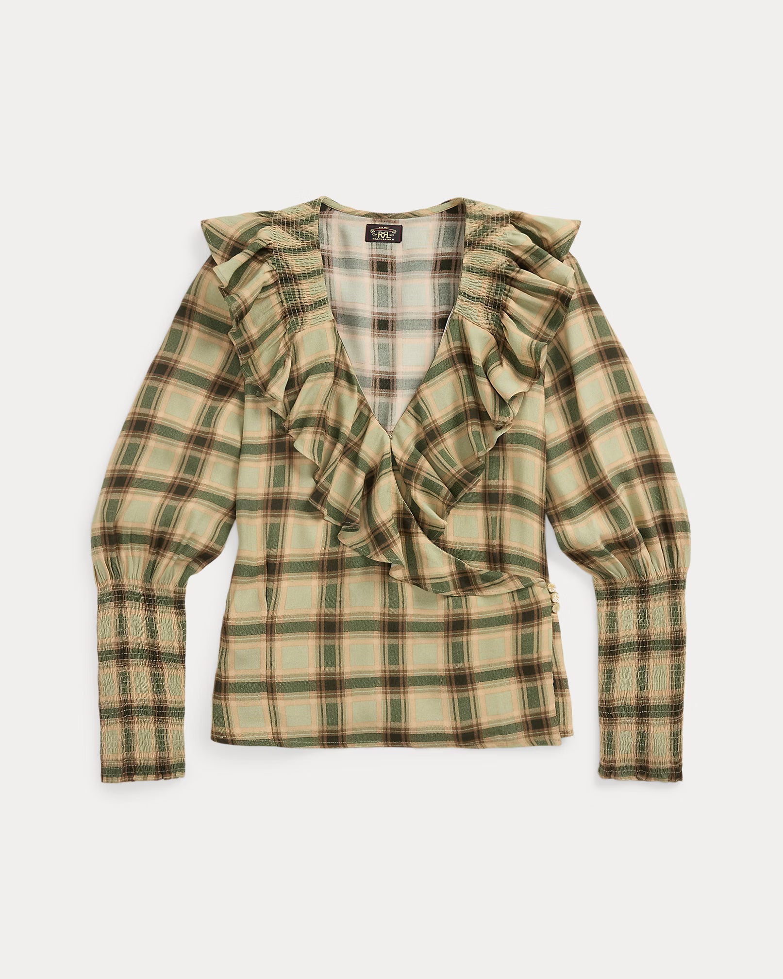 RRL Ombré Plaid Marocain Blouse