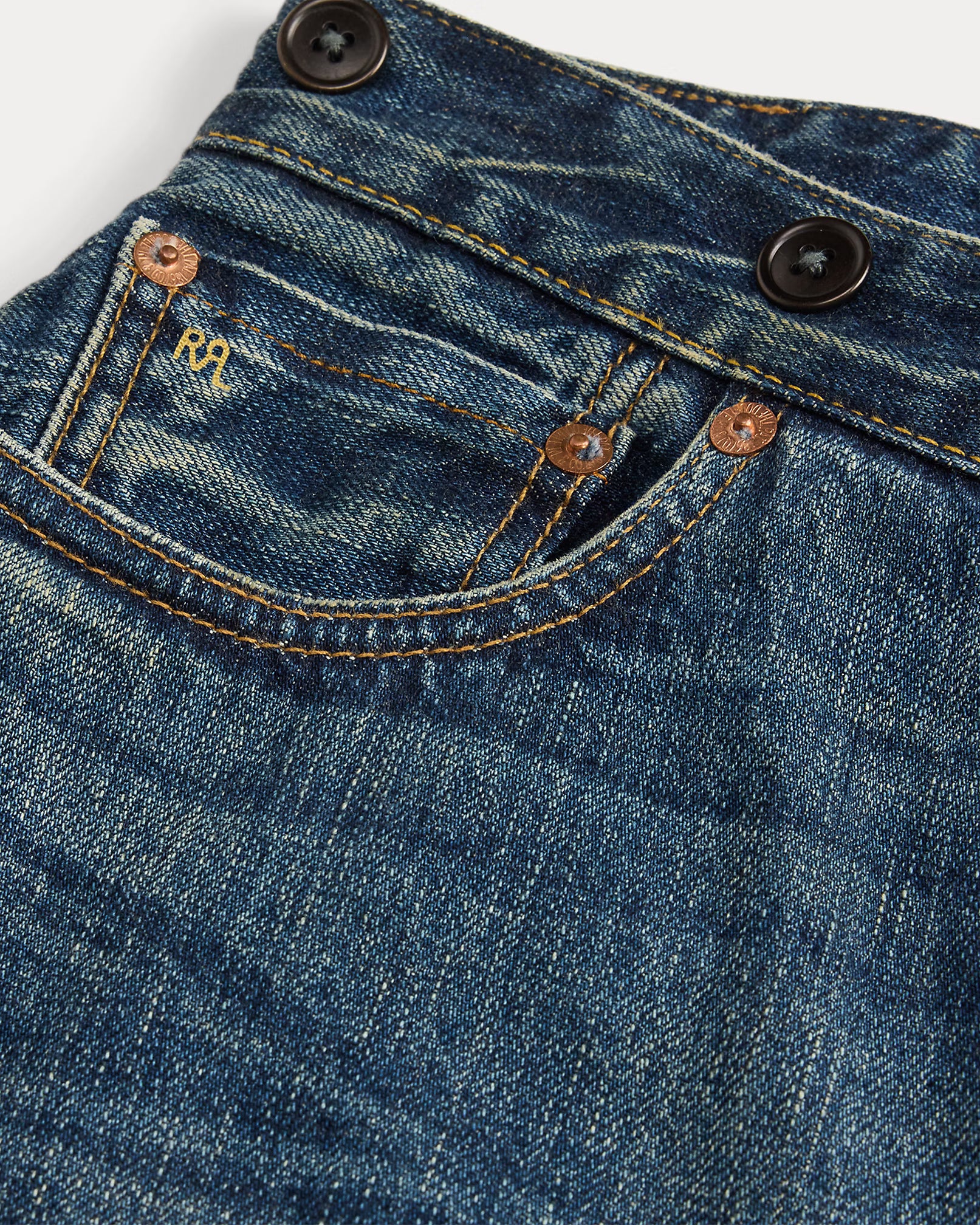 RRL Indigo Selvedge Denim Skirt