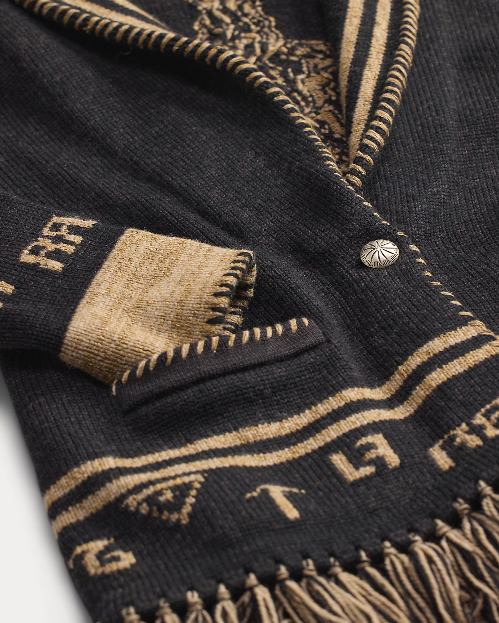 RRL Wool-Silk Western Cardigan Jacket