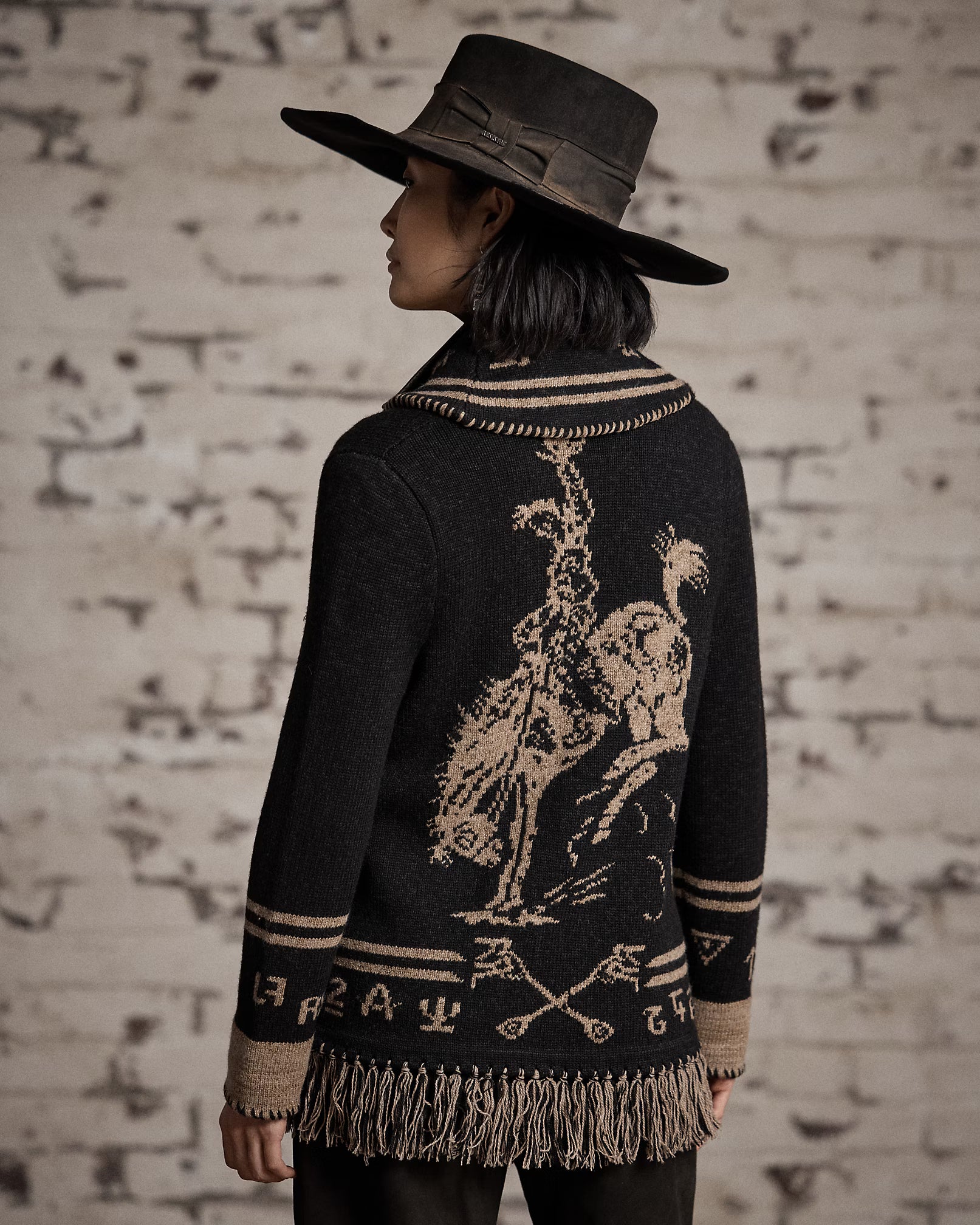 RRL Wool-Silk Western Cardigan Jacket