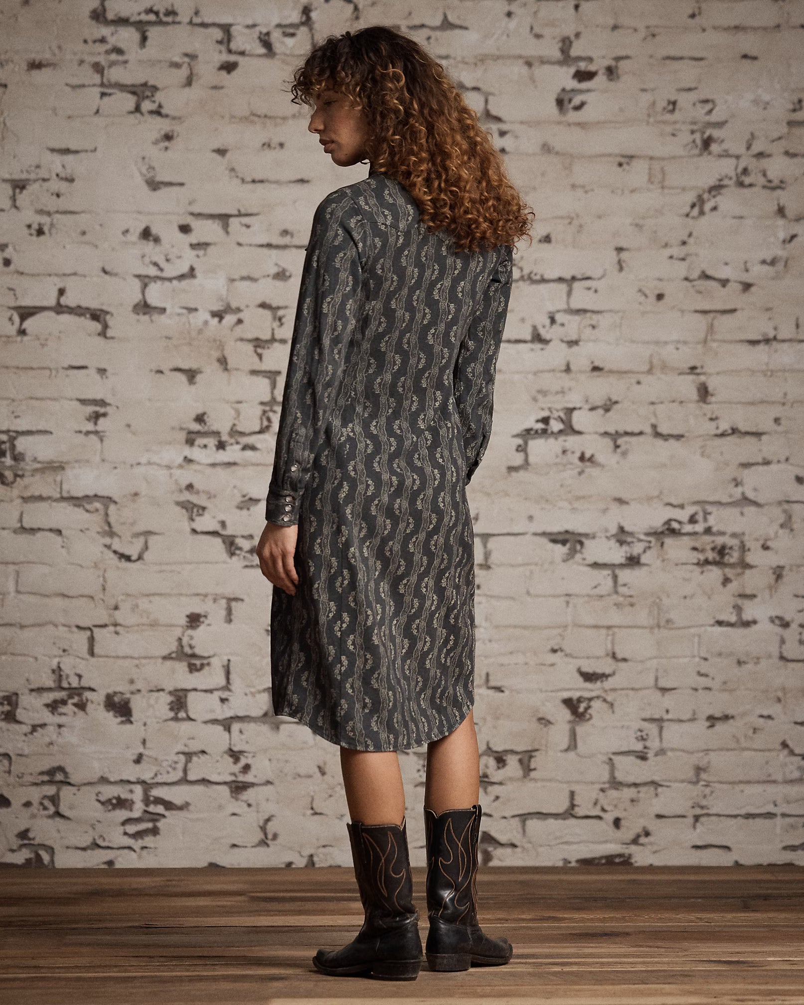 RRL Cotton-Linen Jersey Western Dress
