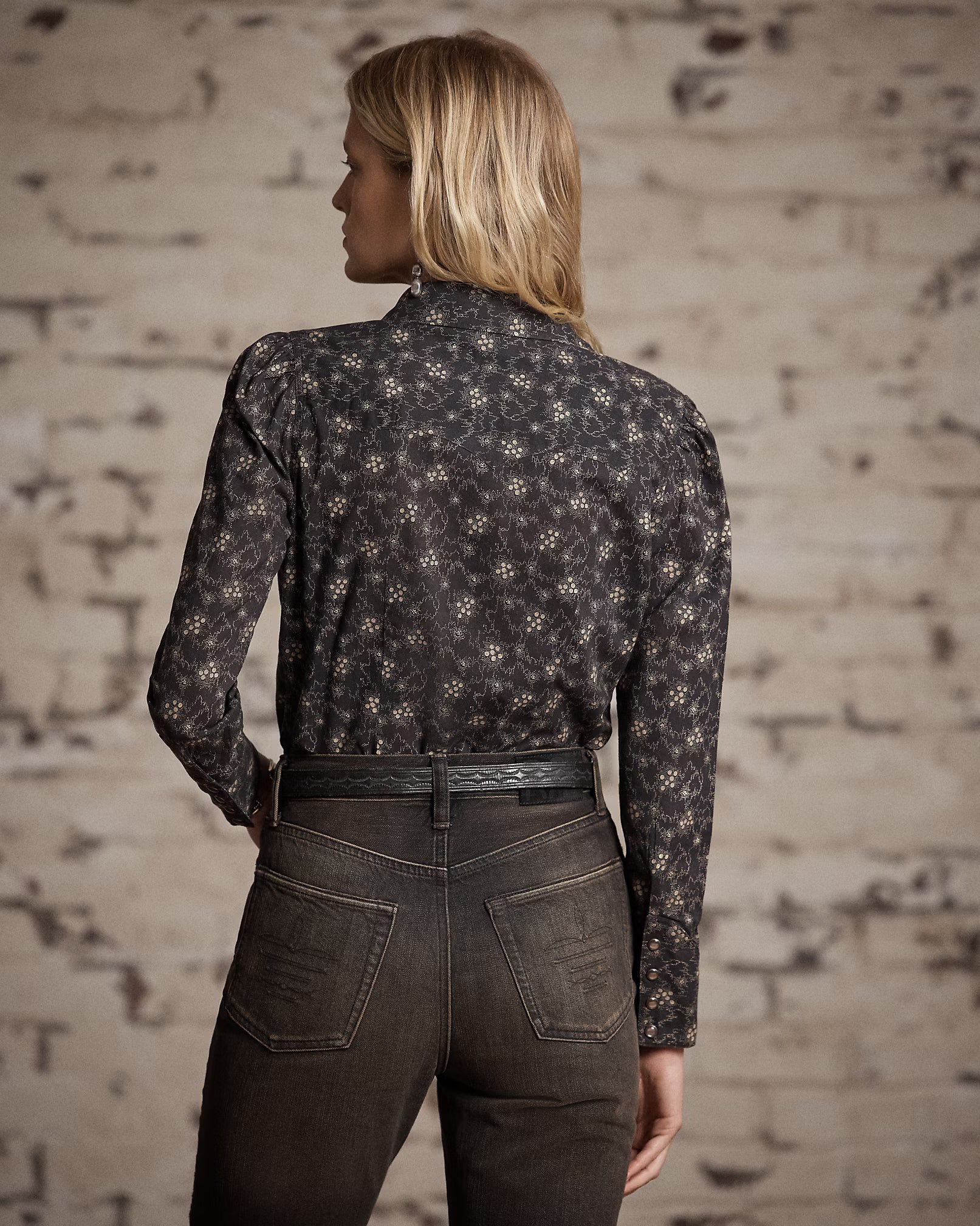 RRL Floral-Print Cotton Western Shirt