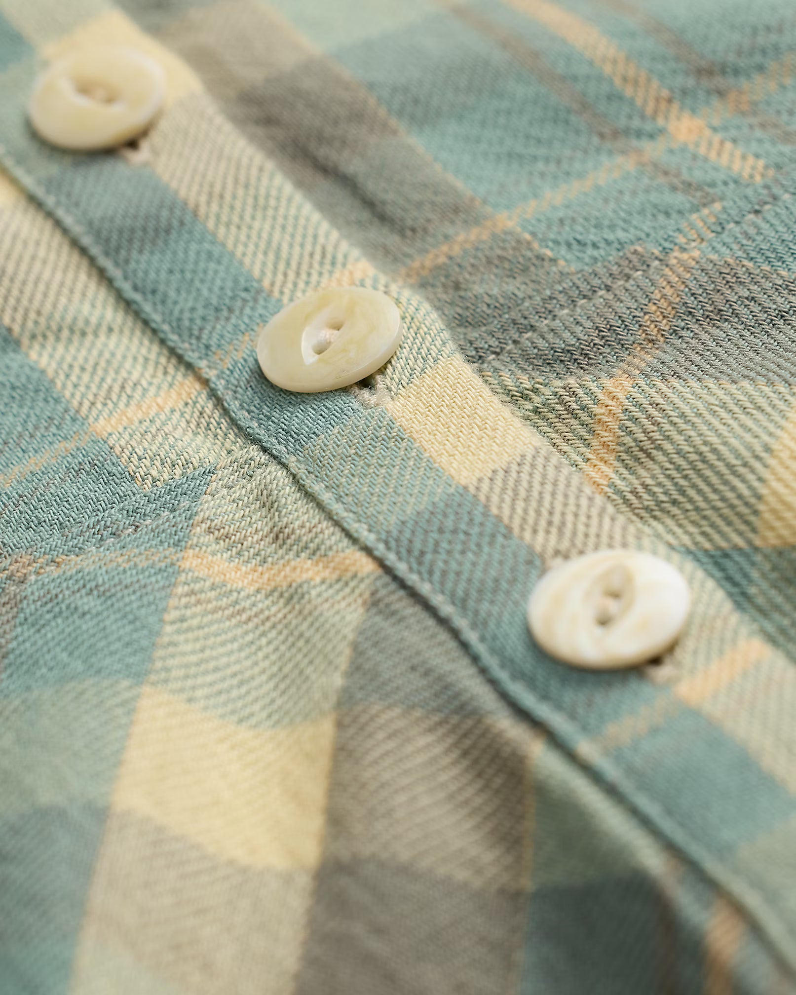RRL Plaid Twill Button-Front Top