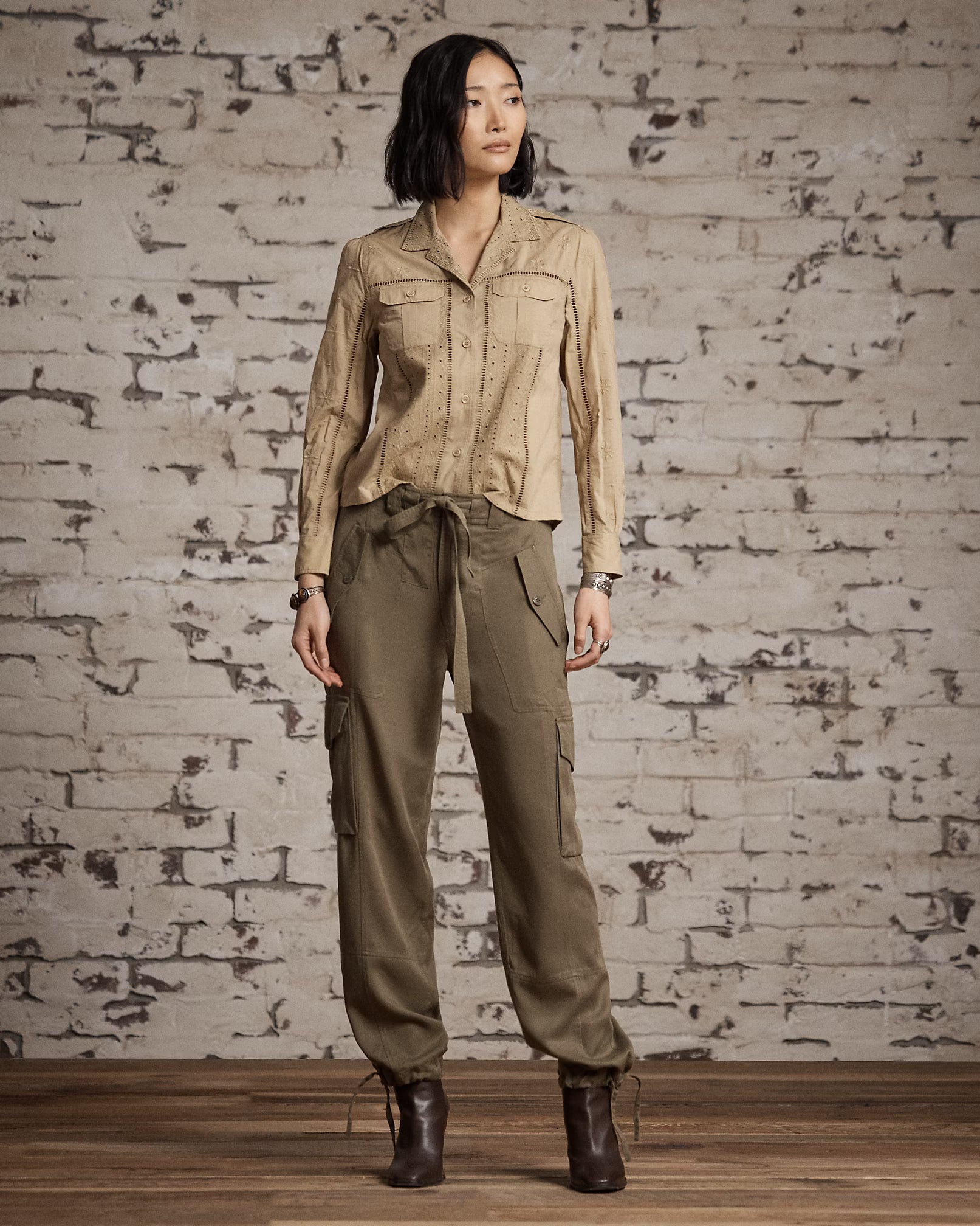 RRL Embroidered Cotton Shirt