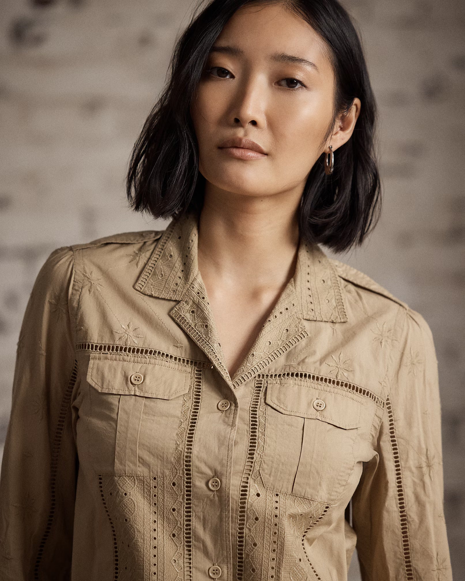 RRL Embroidered Cotton Shirt