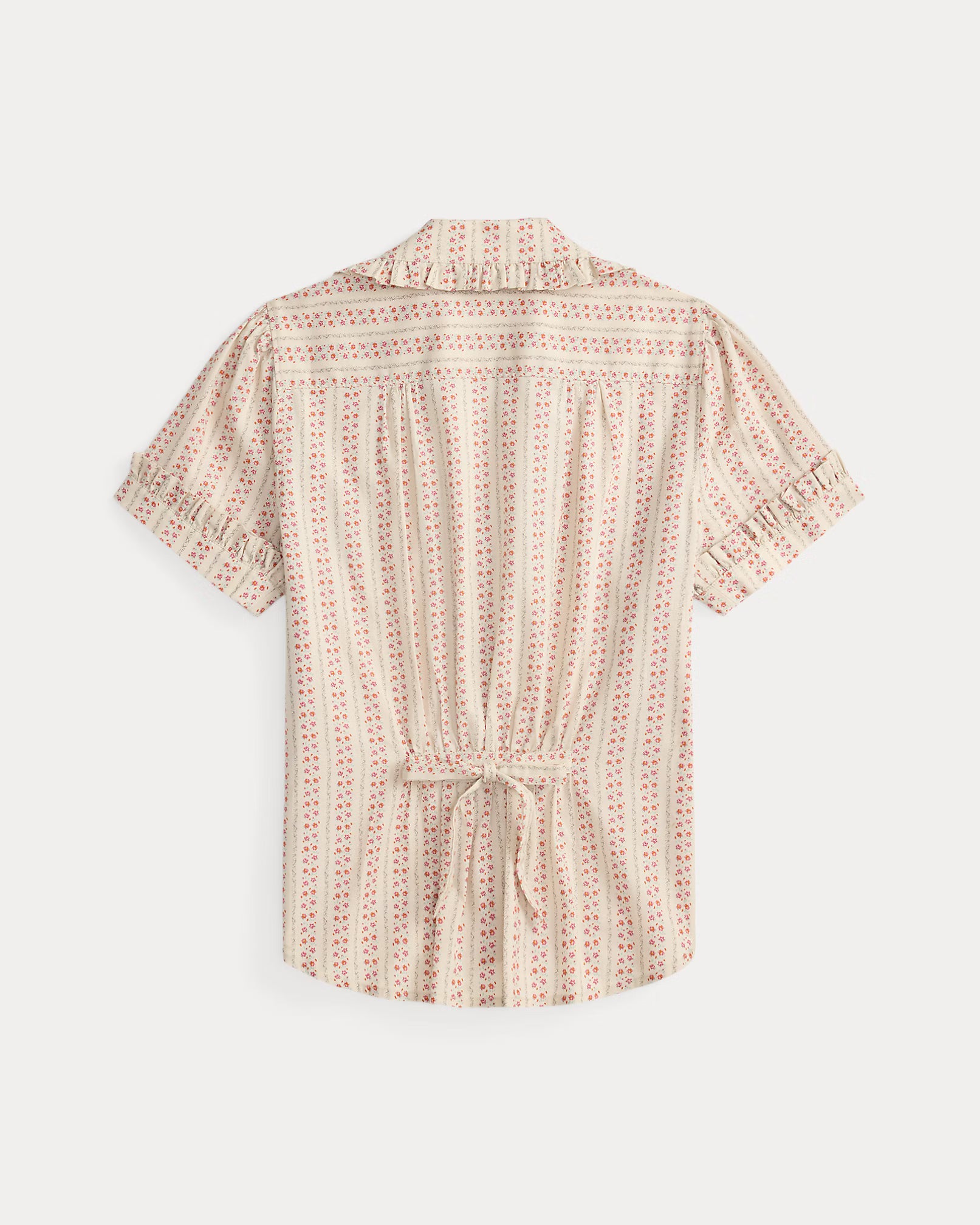RRL Floral-Print Cotton Tie-Back Blouse