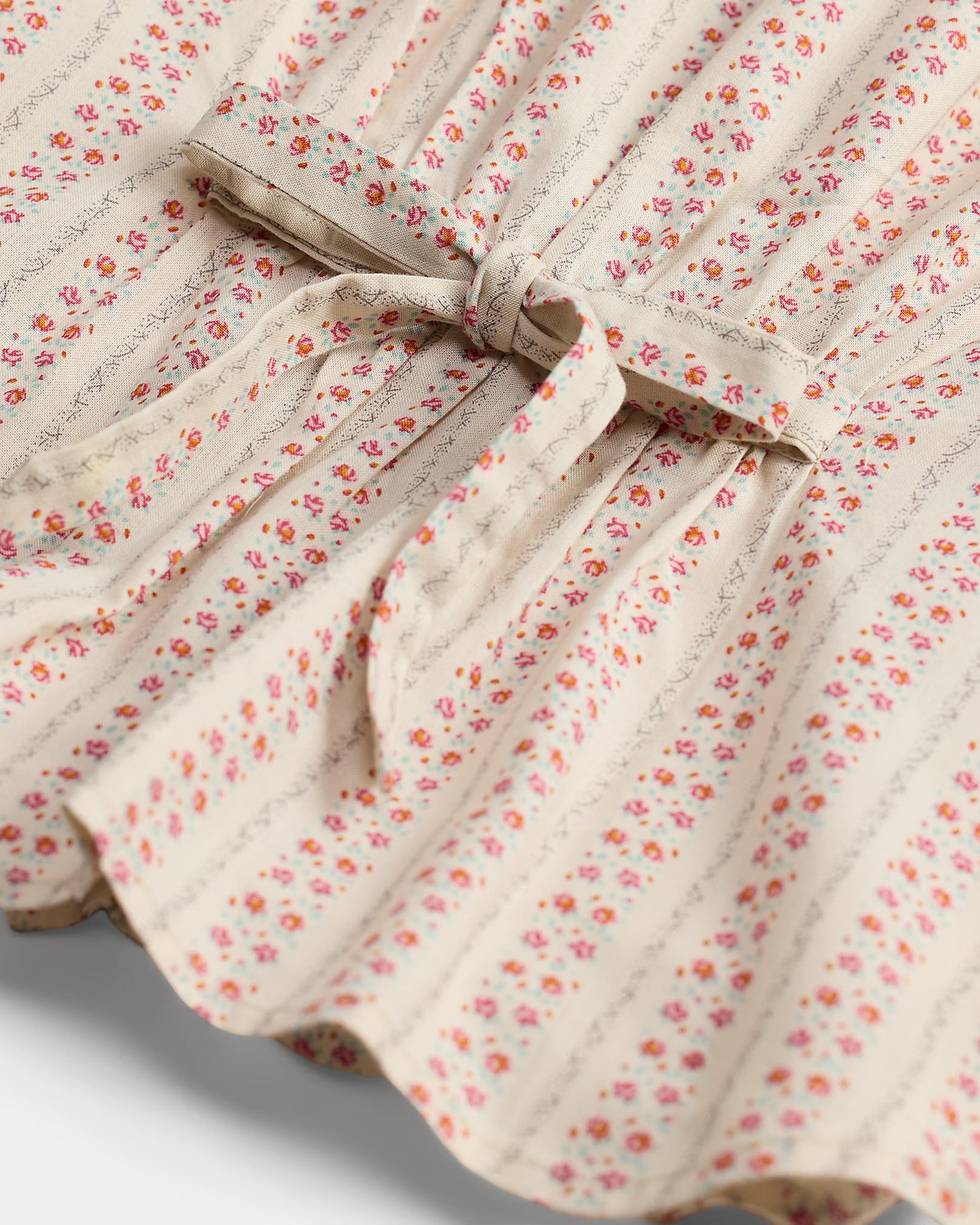 RRL Floral-Print Cotton Tie-Back Blouse