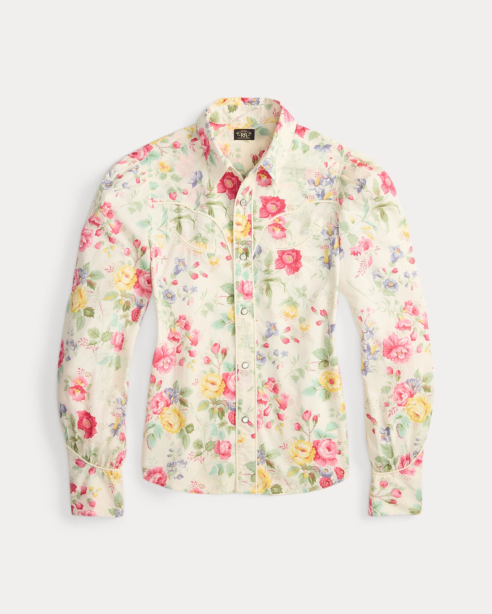 RRL Floral Cotton Voile Western Blouse