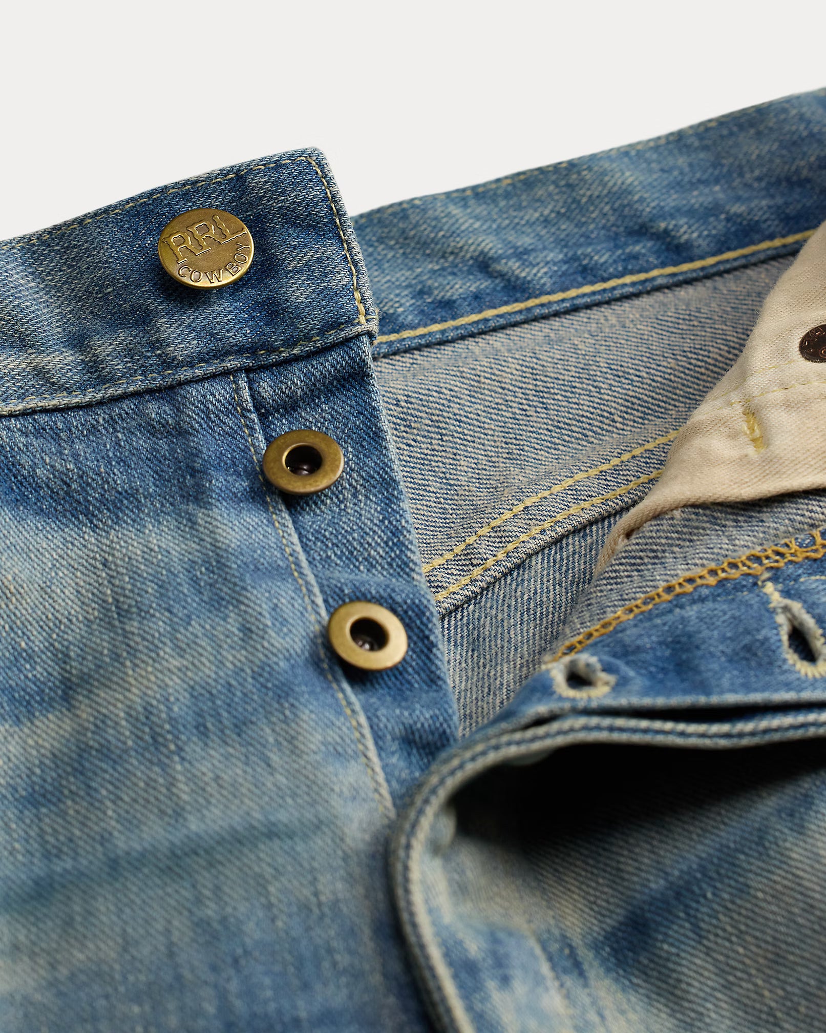 RRL Floral-Embroidered Denim Short