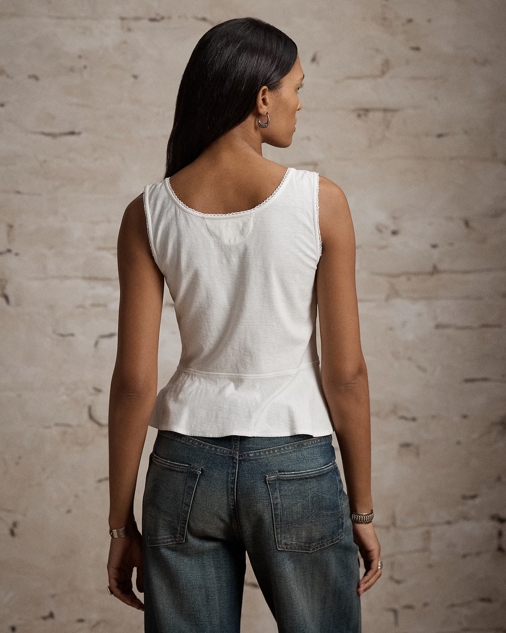RRL Cotton-Linen Jersey Camisole - Antique Cream
