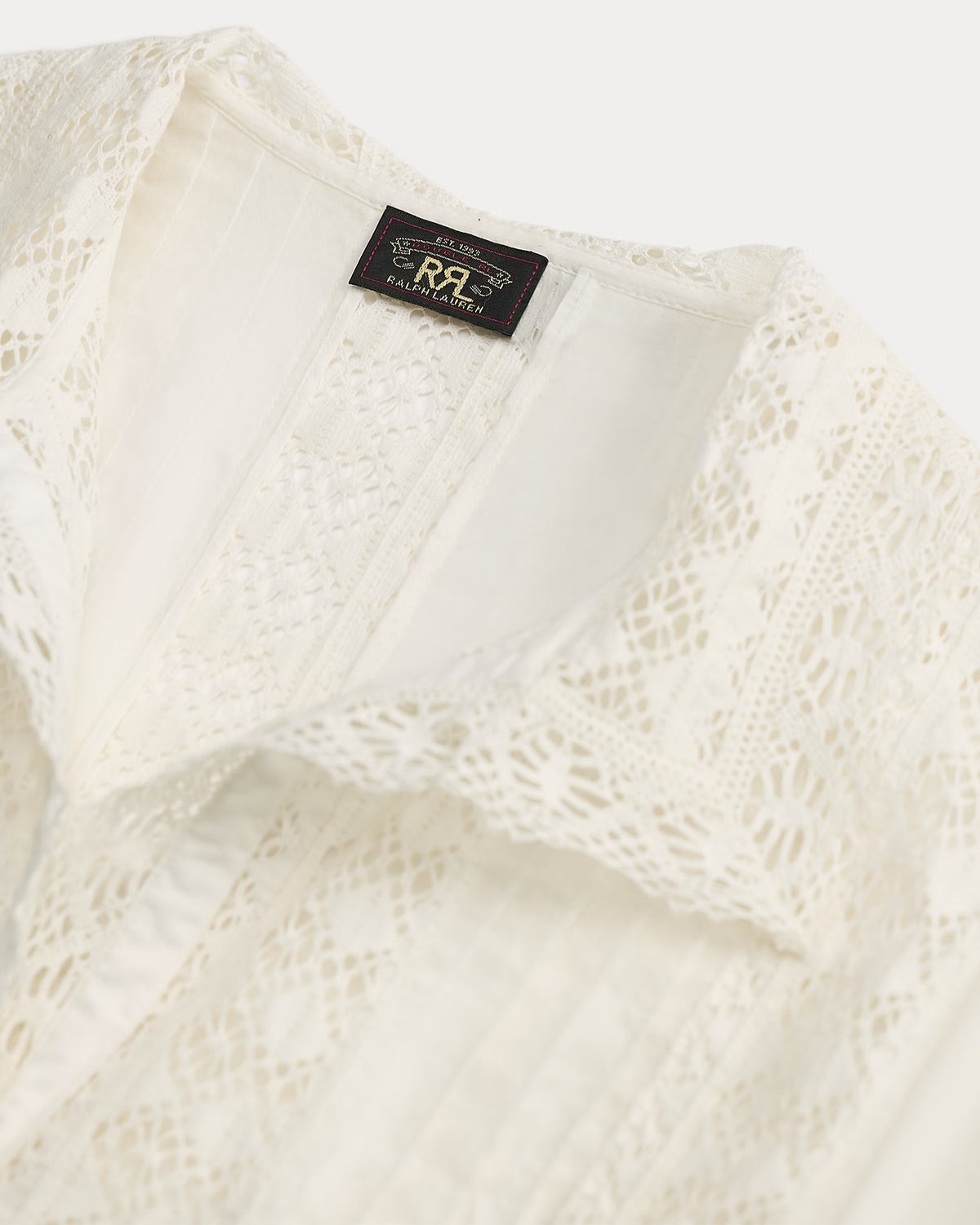 RRL Lace-Trimmed Cotton Voile Blouse